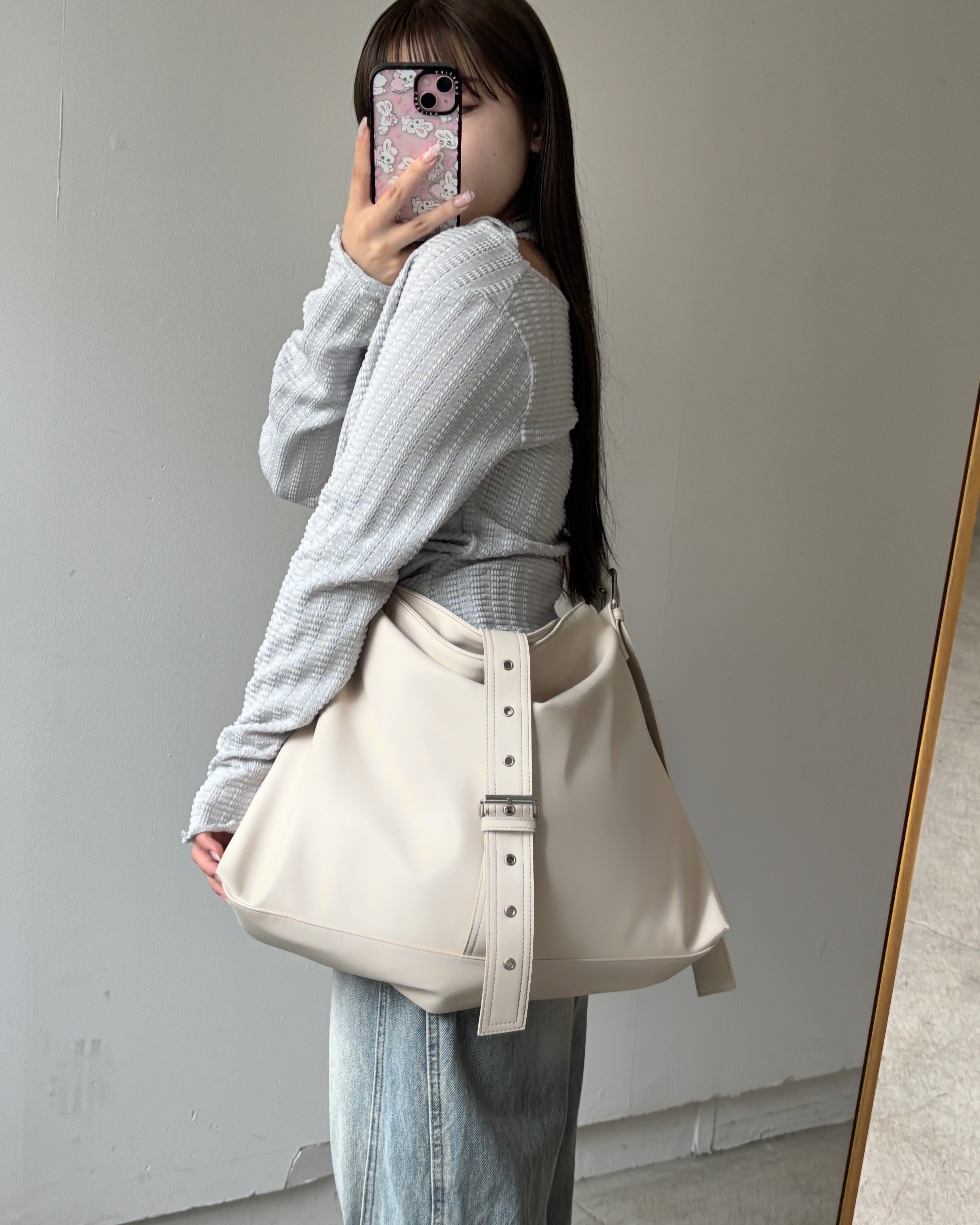 A4 belt synthetic leather bag