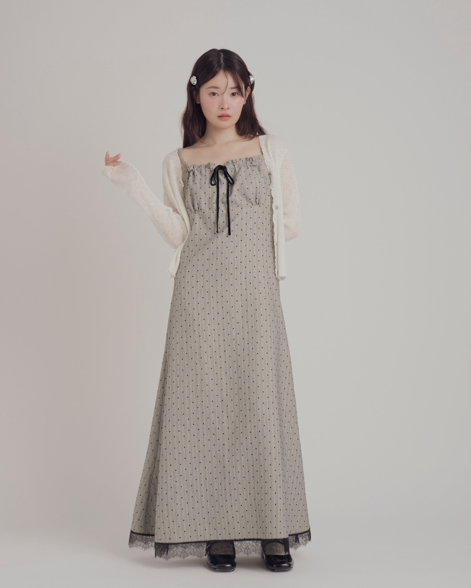 シアーメロウフリルカーディガン