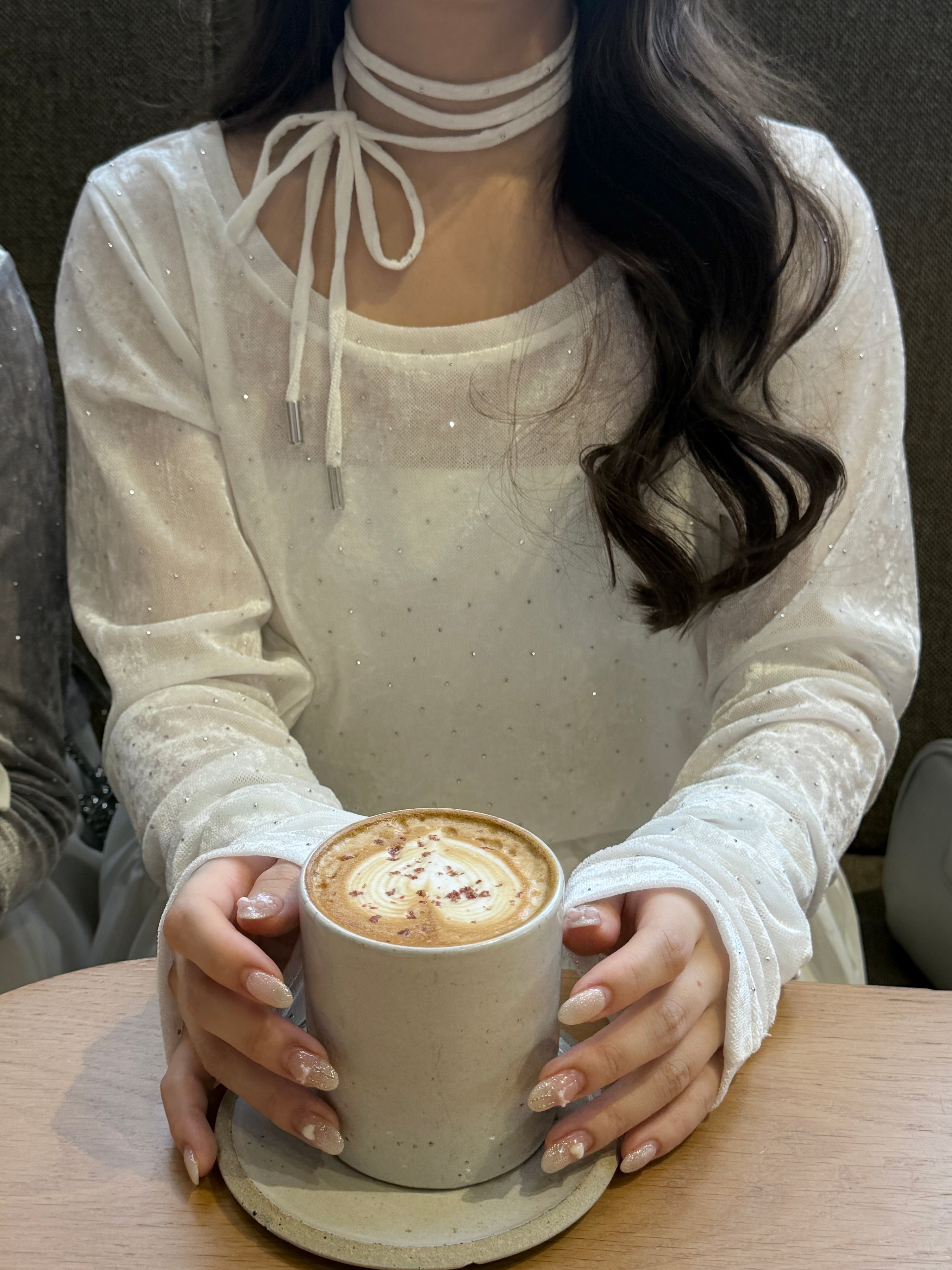 シアーベロアビジュートップス