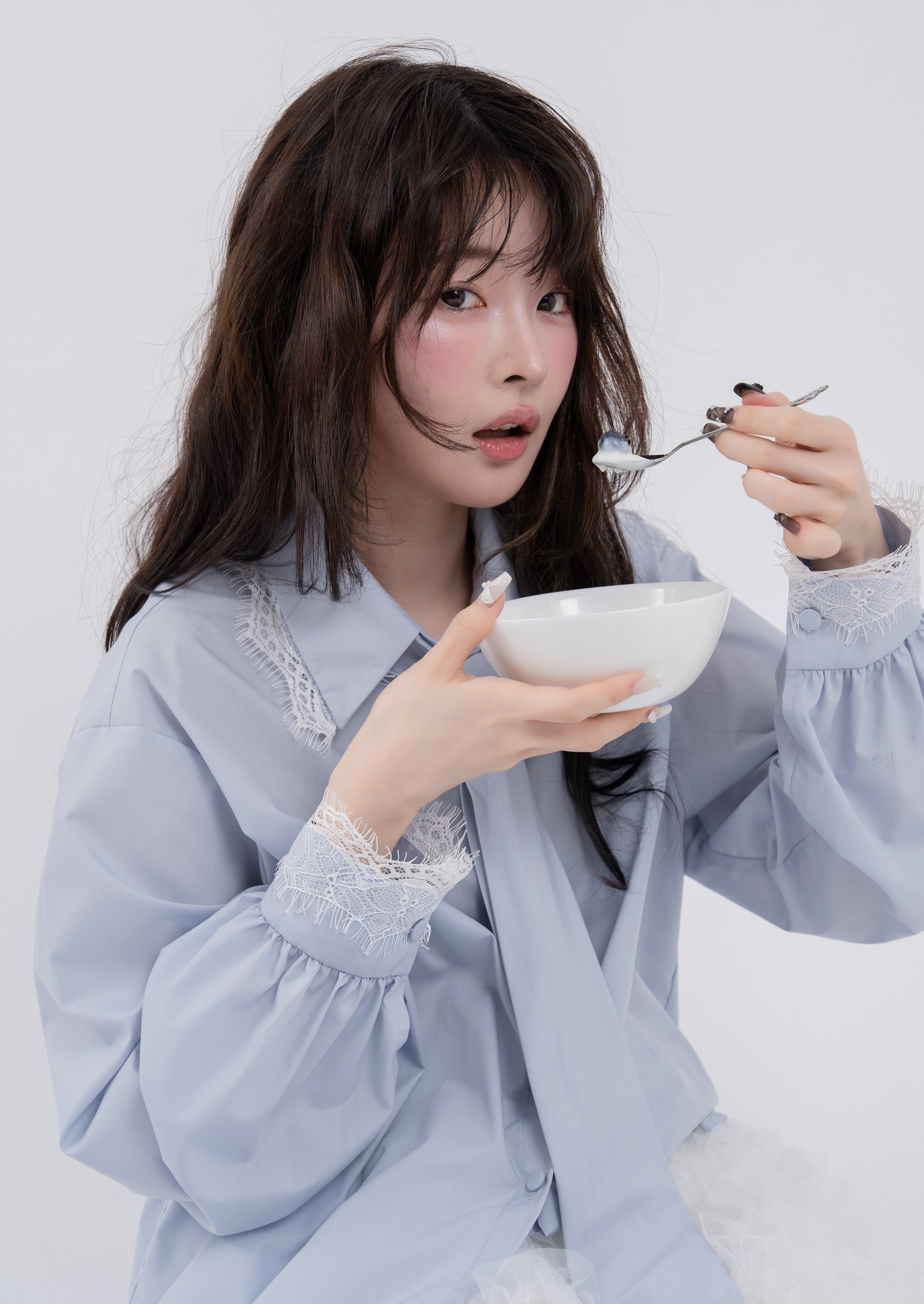 【予約】ネクタイセットレースドッキングシャツ