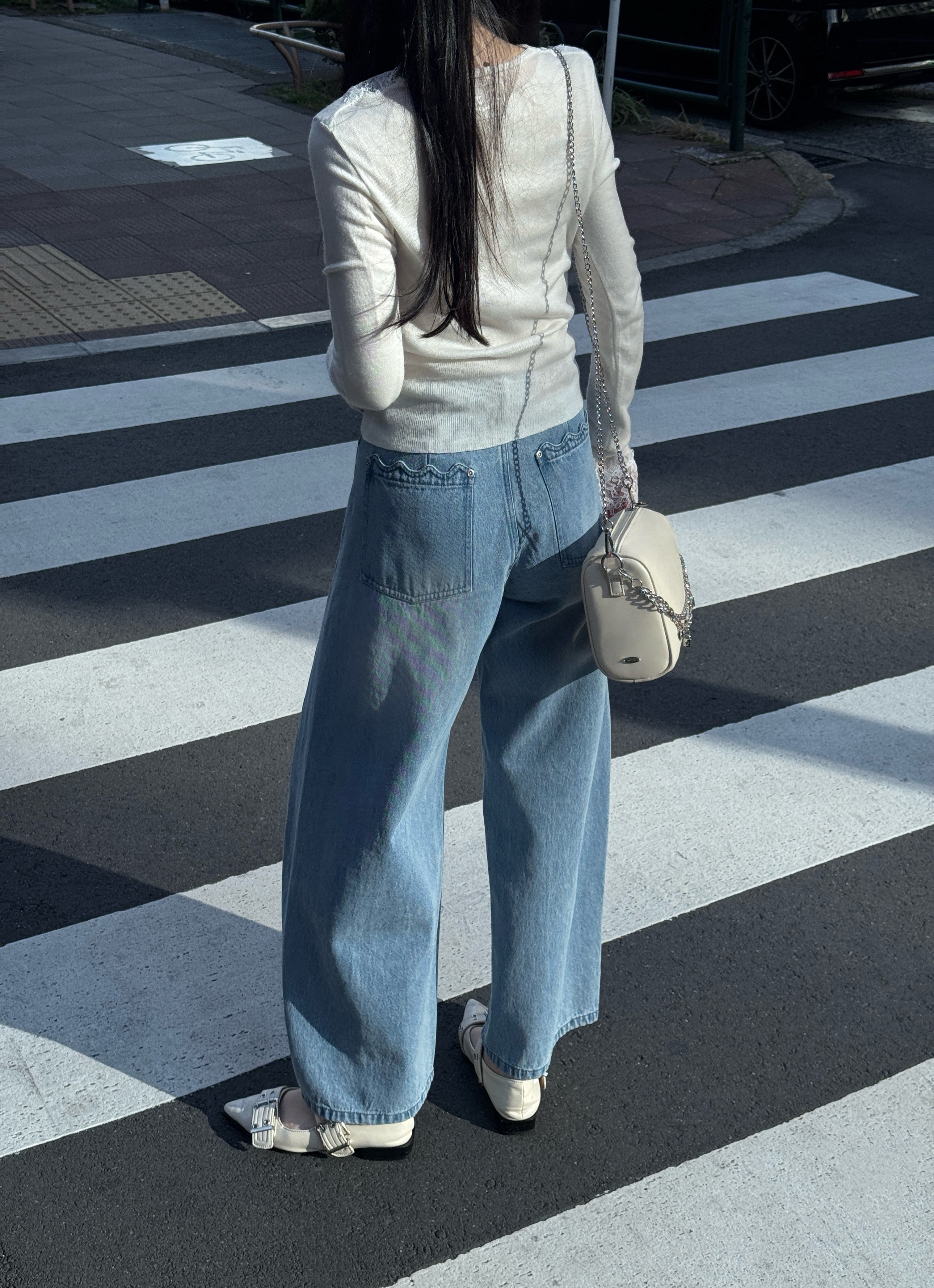 レースドッキングカーディガン