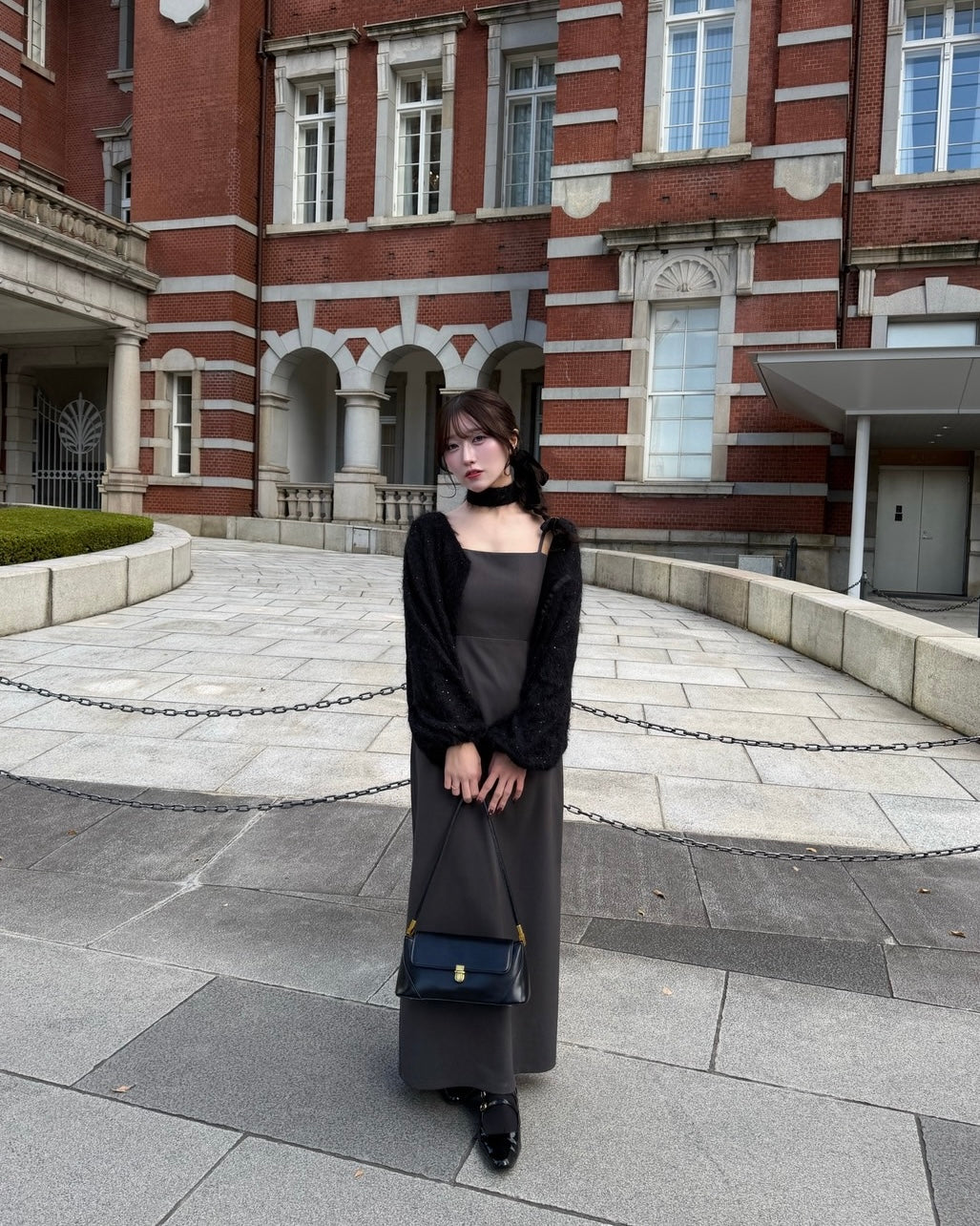 フリルラメチュールオケージョンワンピース｜MELLOWNEON (メロウネオン