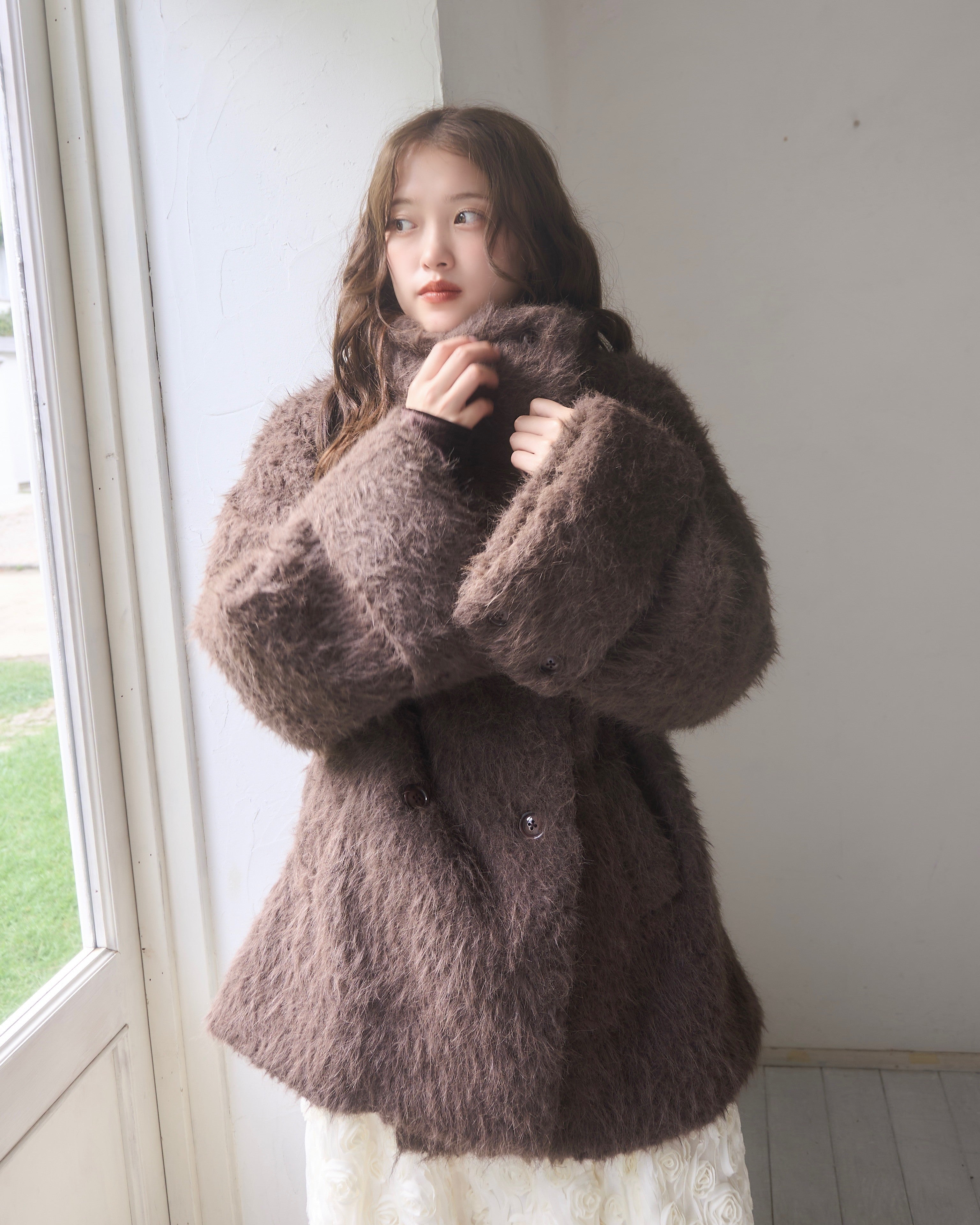 3wayスタンドカラーシャギーコート｜MELLOWNEON (メロウネオン) 公式サイト