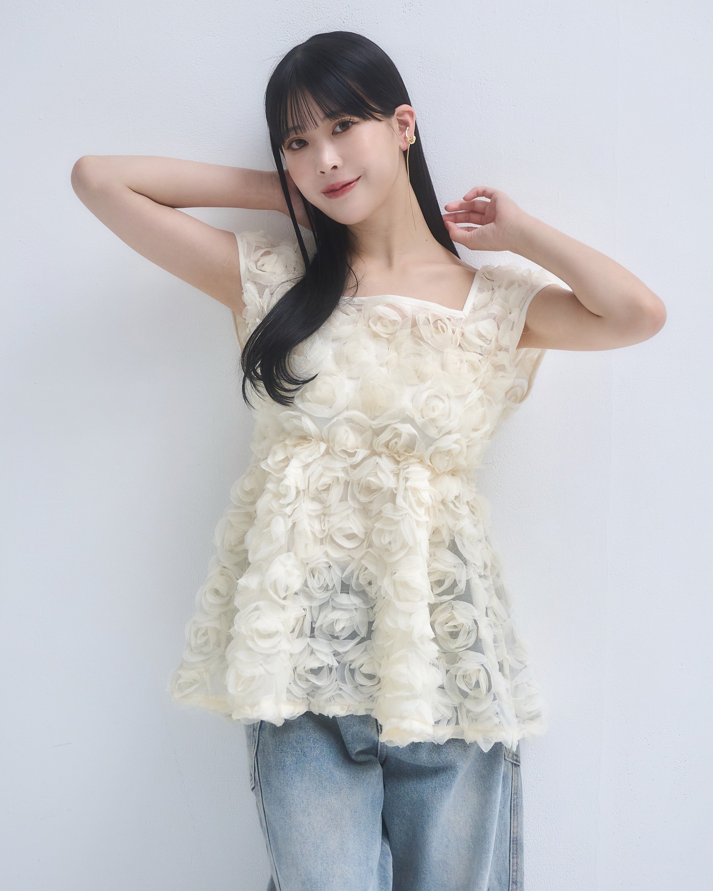 model:164cm/アイボリー
