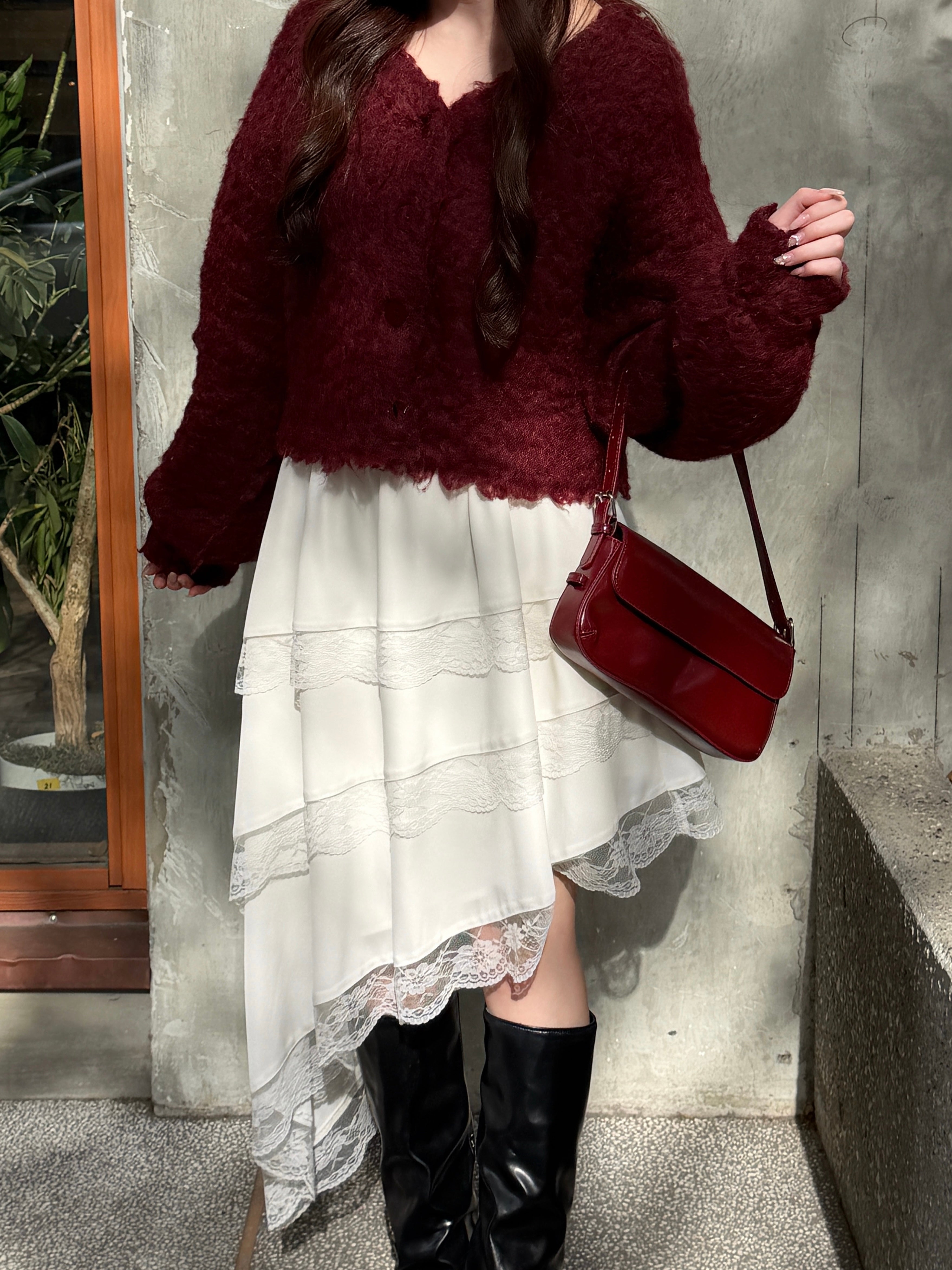 アシメレーススカート