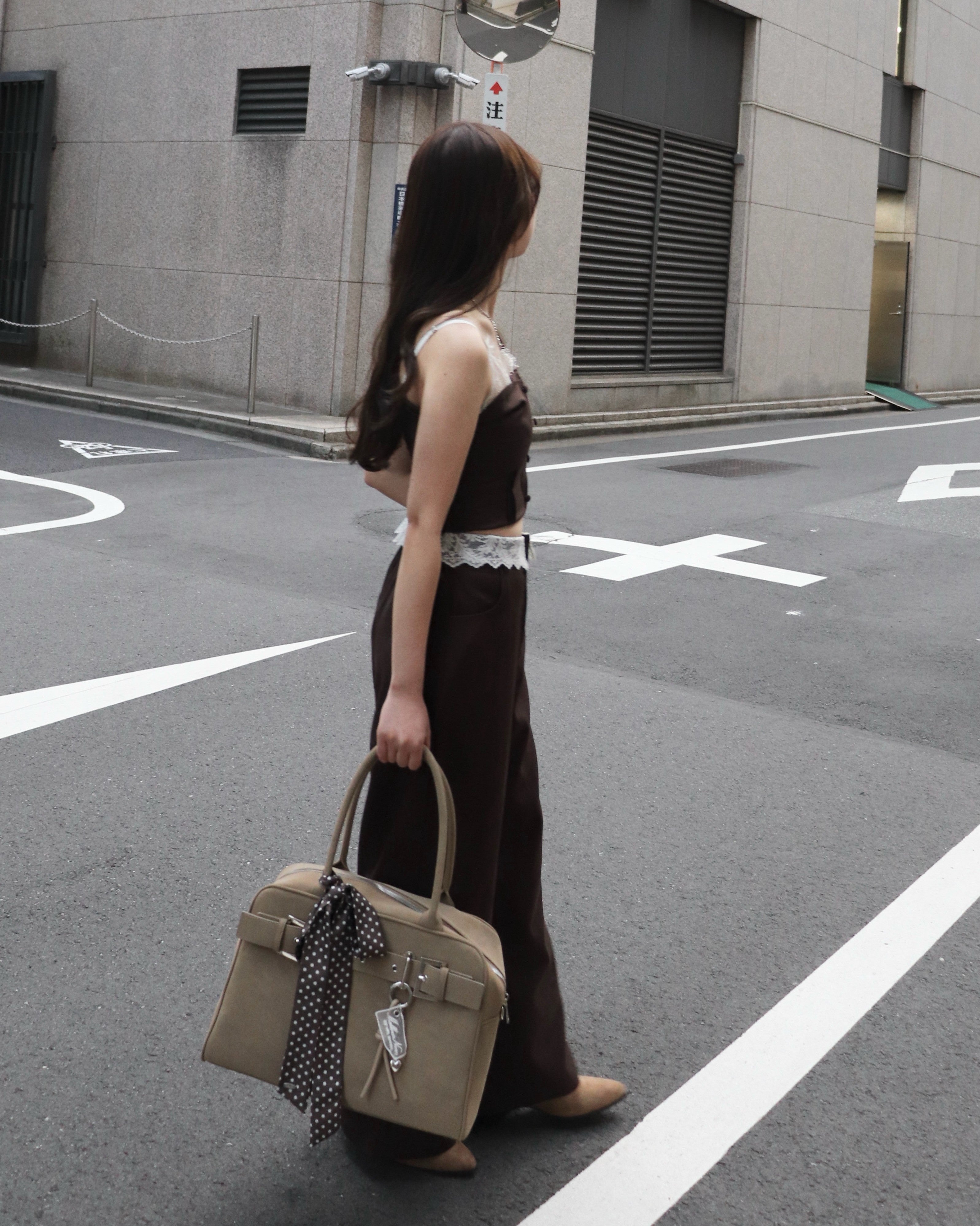 【予約】レースレイヤードキャミソールパンツセットアップ