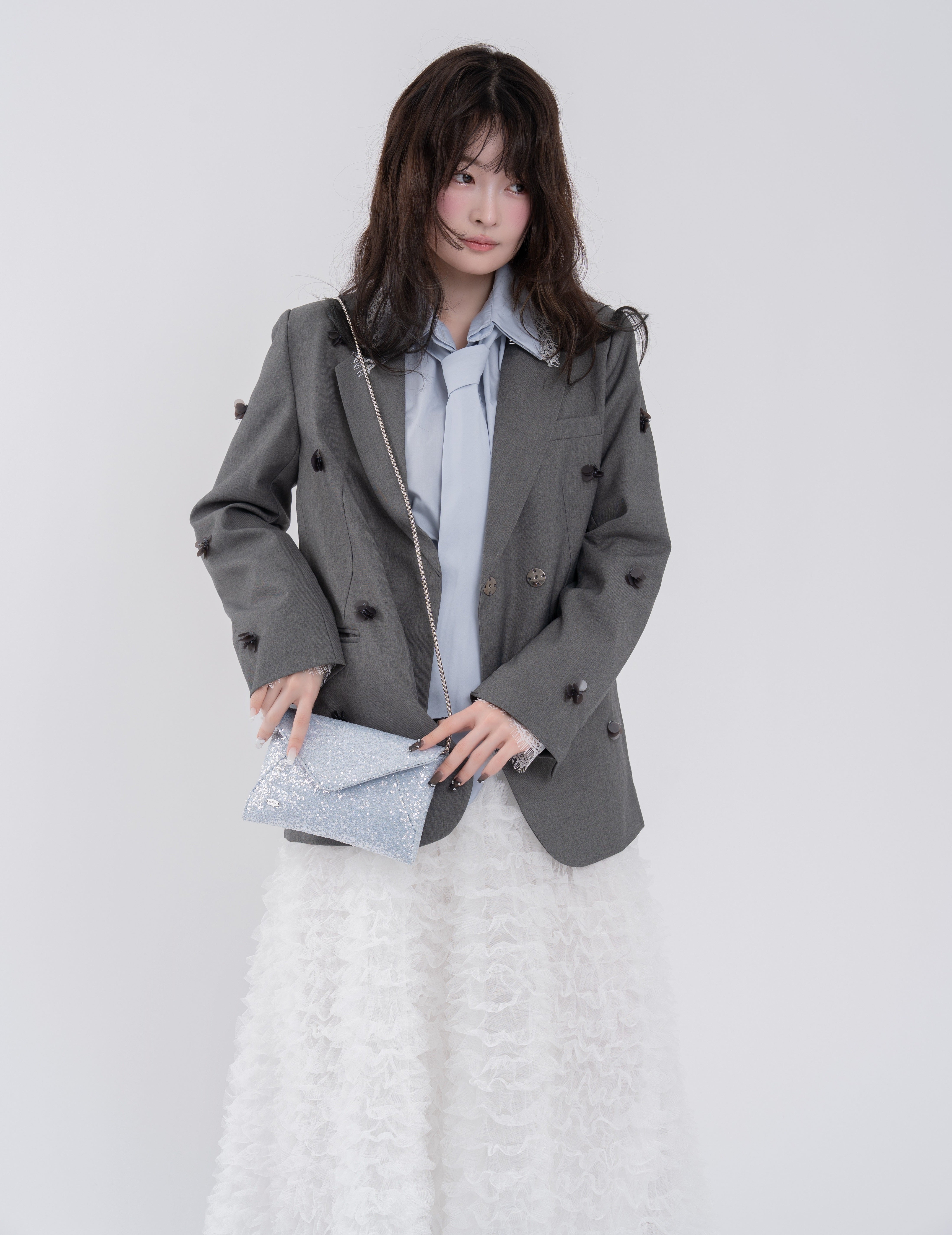 2wayスパンコールレターミニバッグ