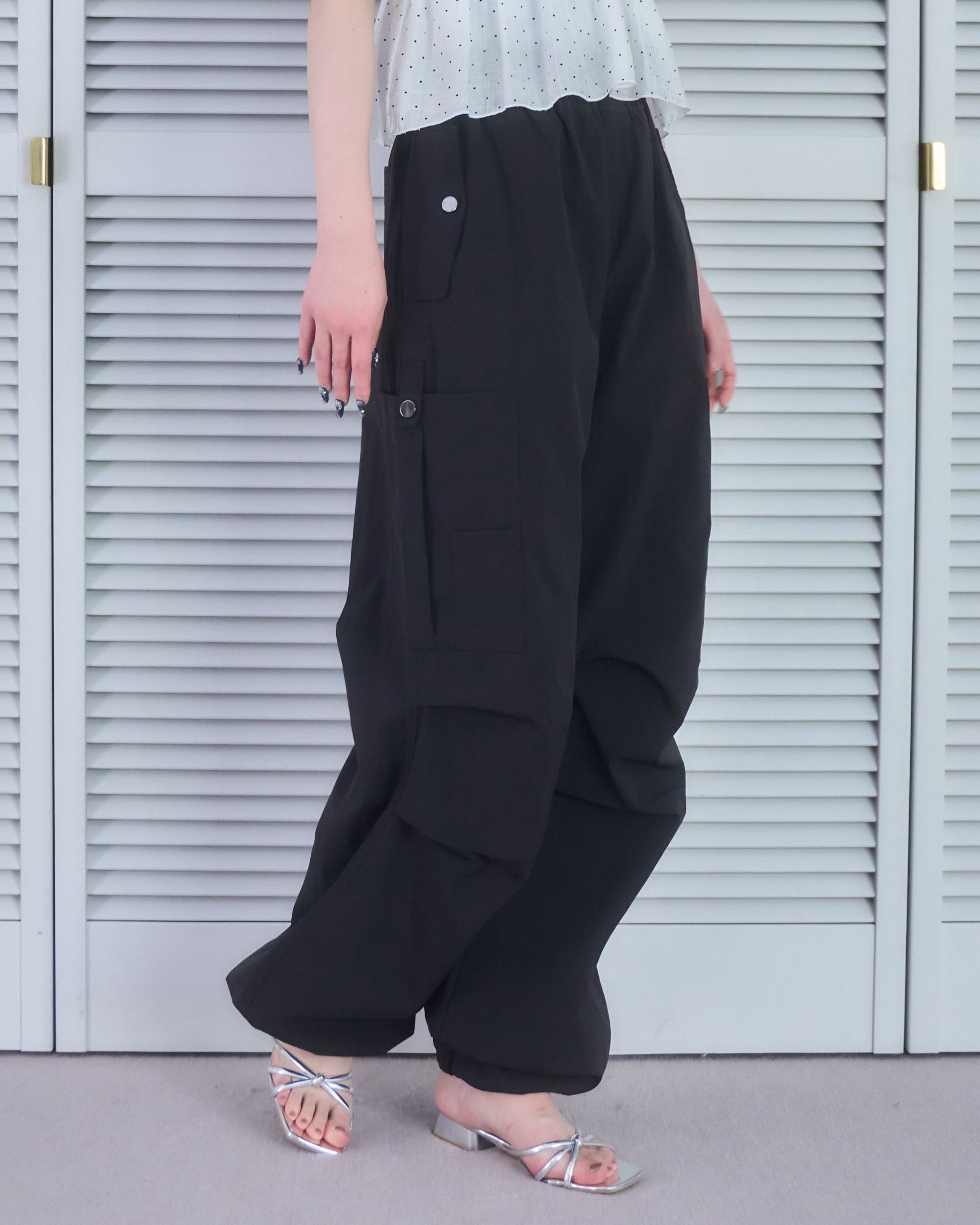 サイドポケットリベットカーゴパンツ
