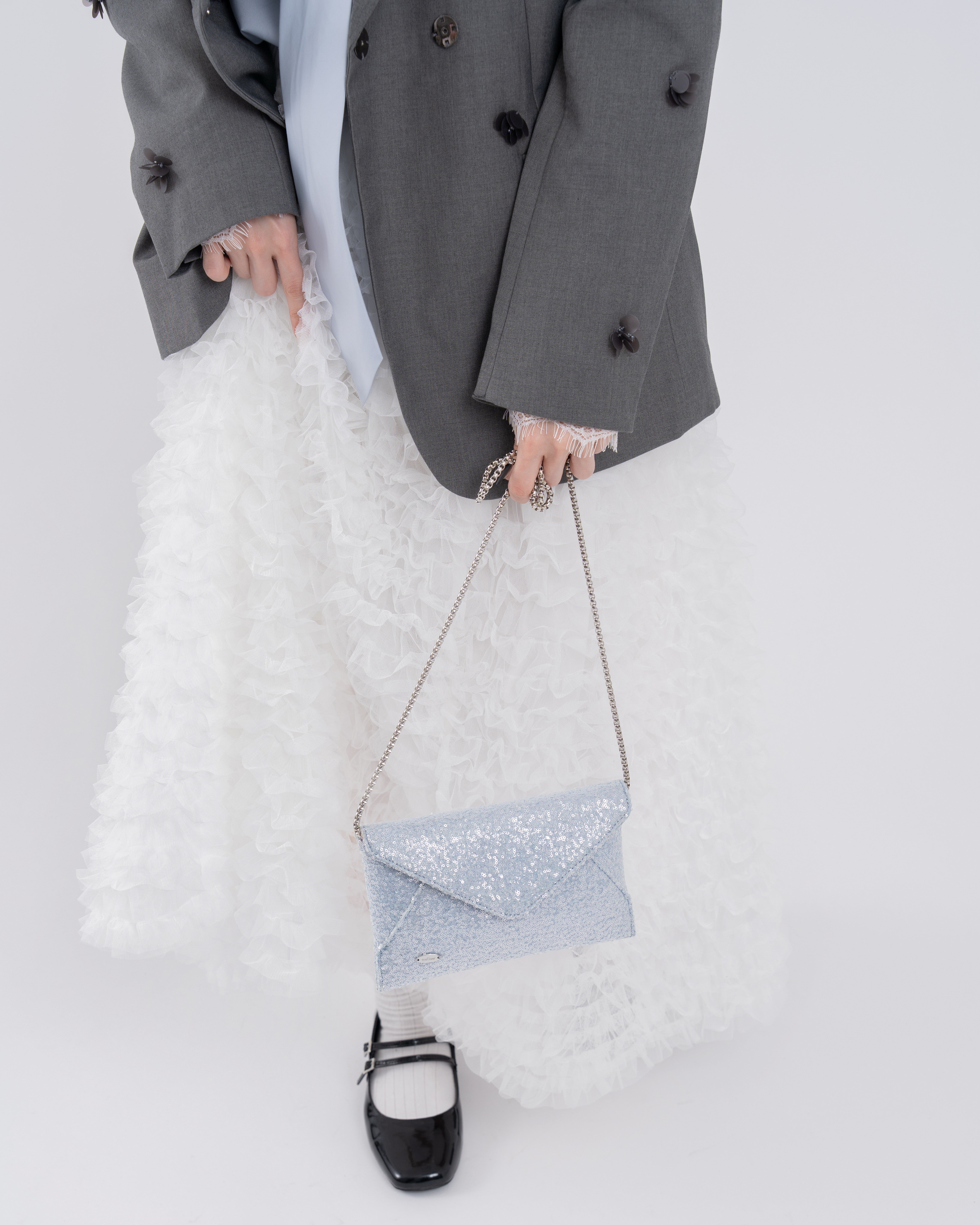 2wayスパンコールレターミニバッグ