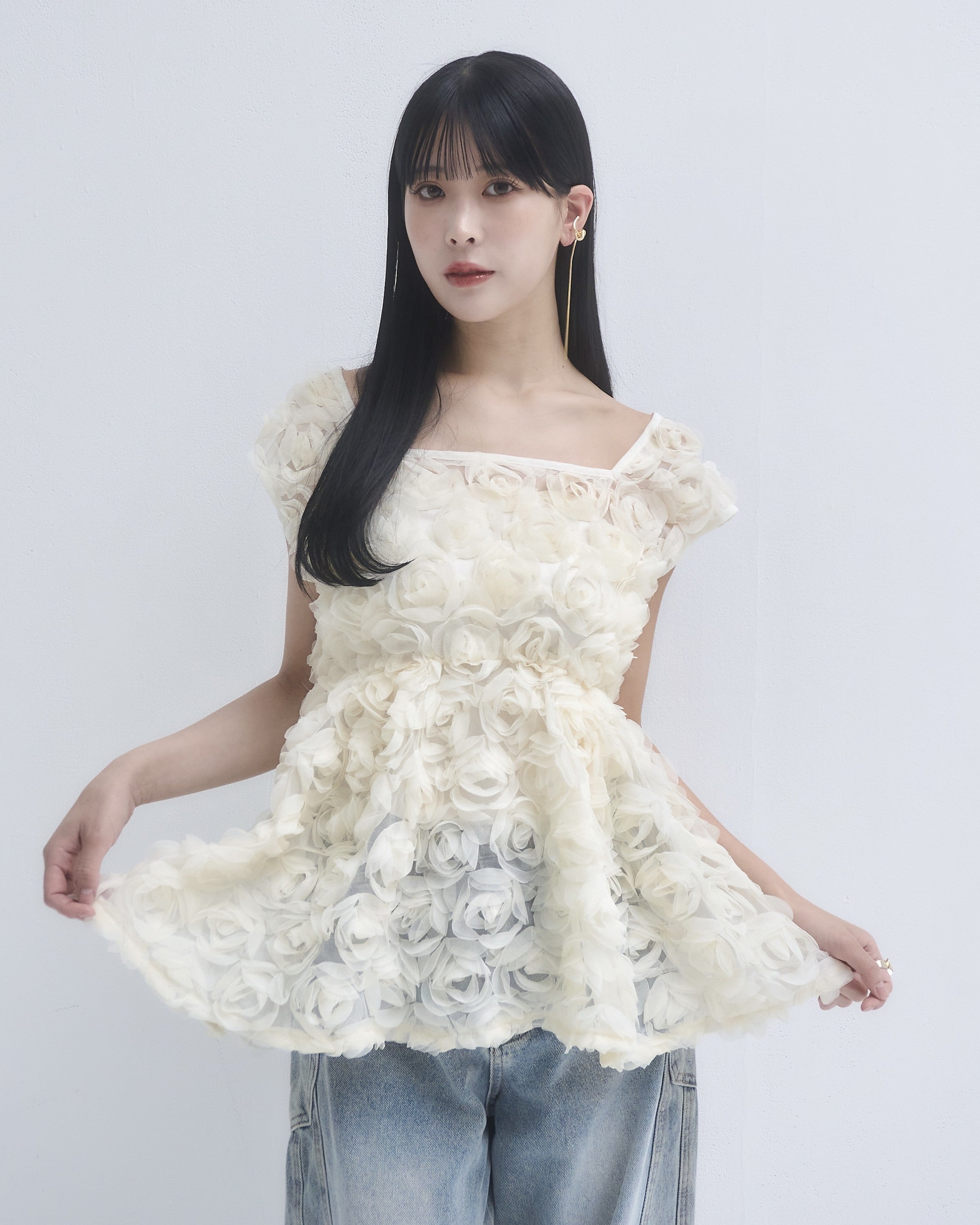 model:164cm/アイボリー