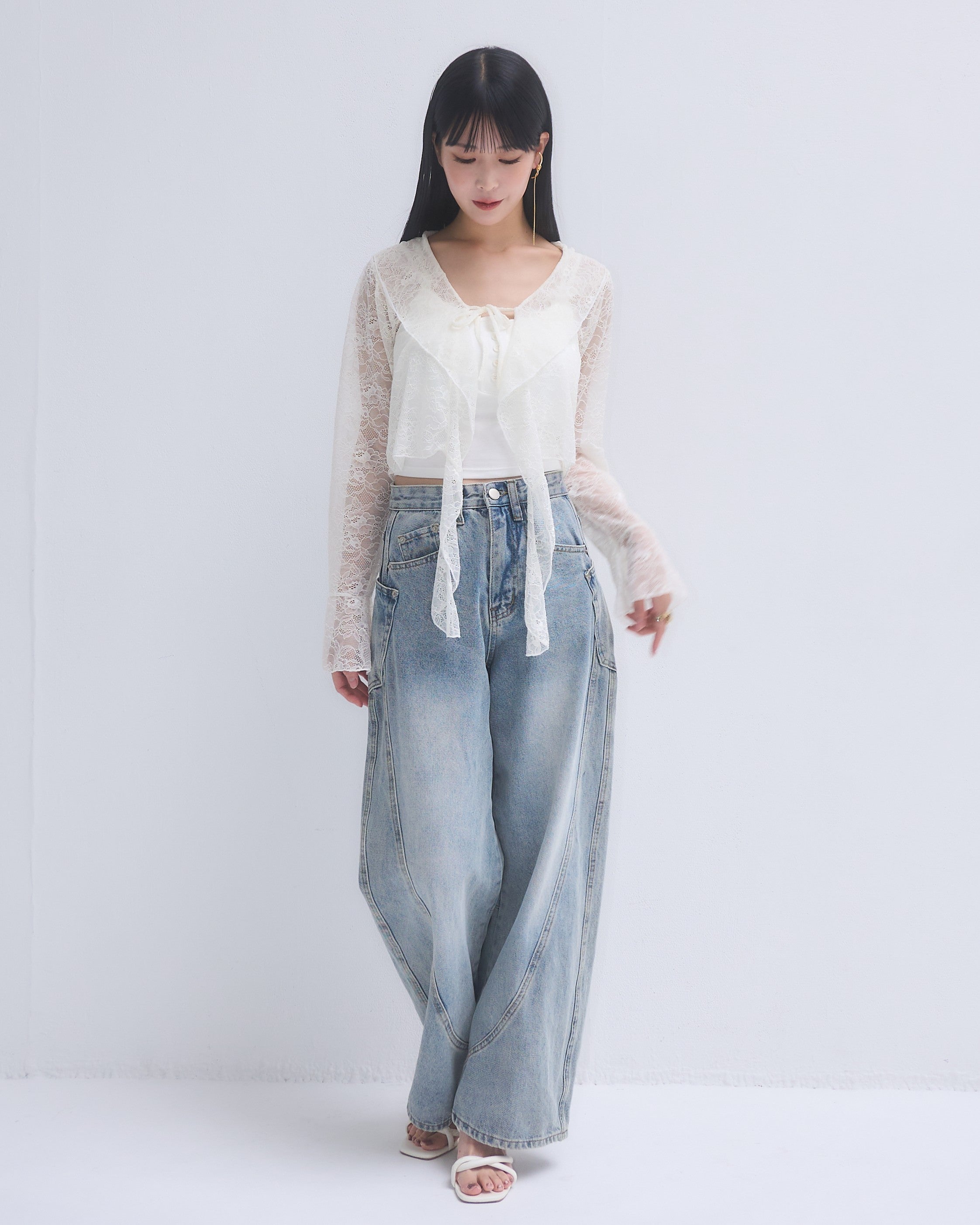model:164cm/アイボリー