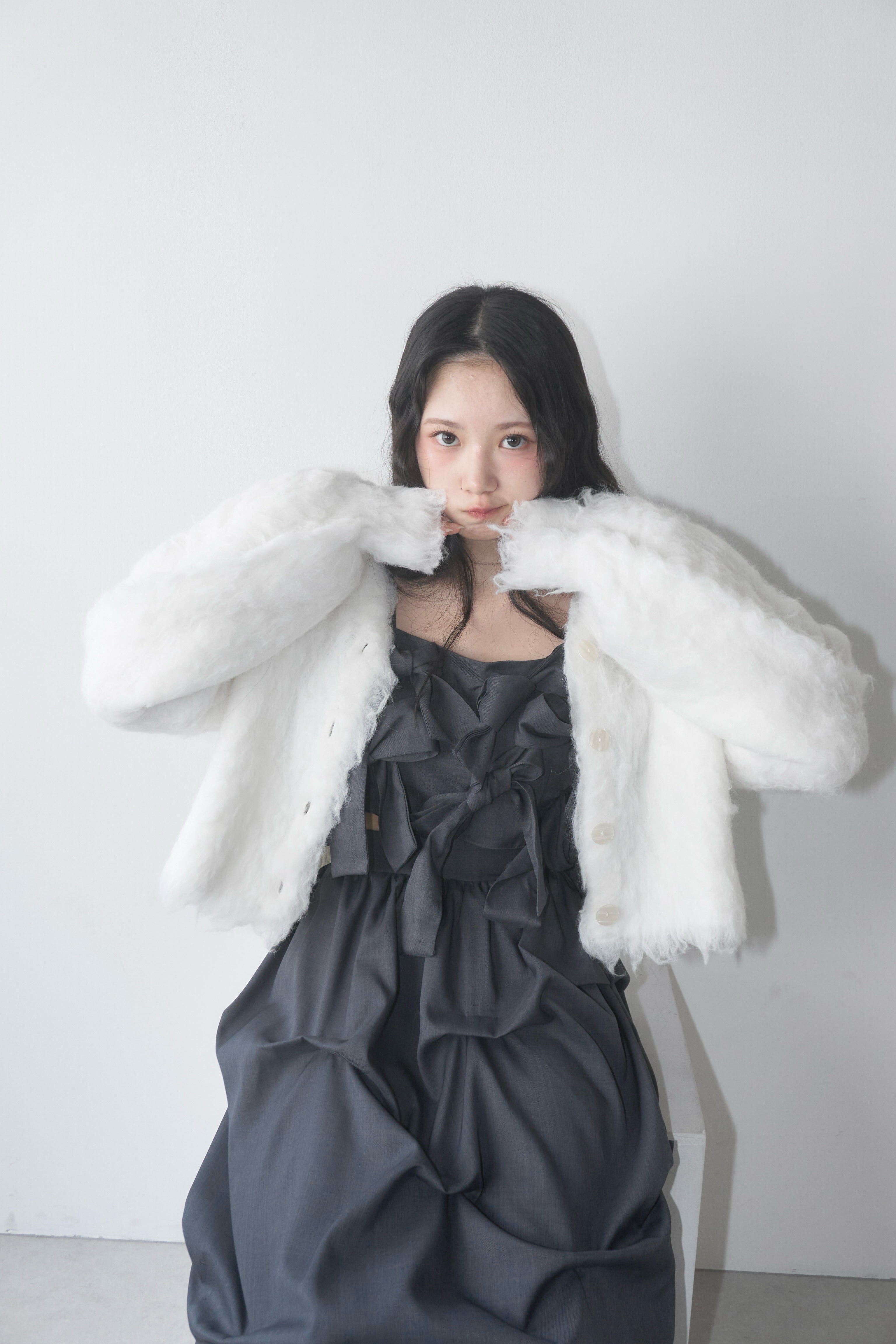 蓬松的针织开衫