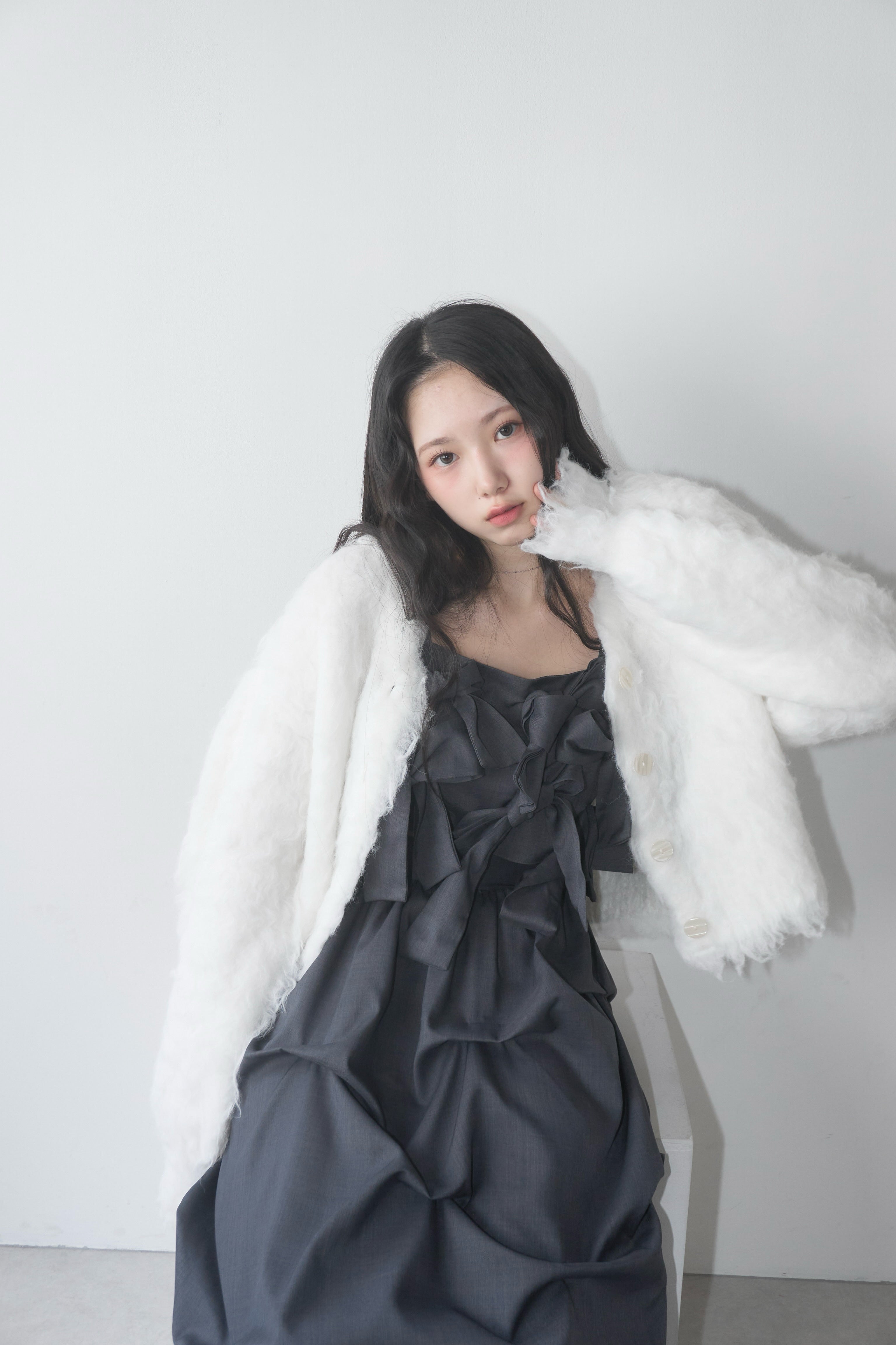 蓬松的针织开衫