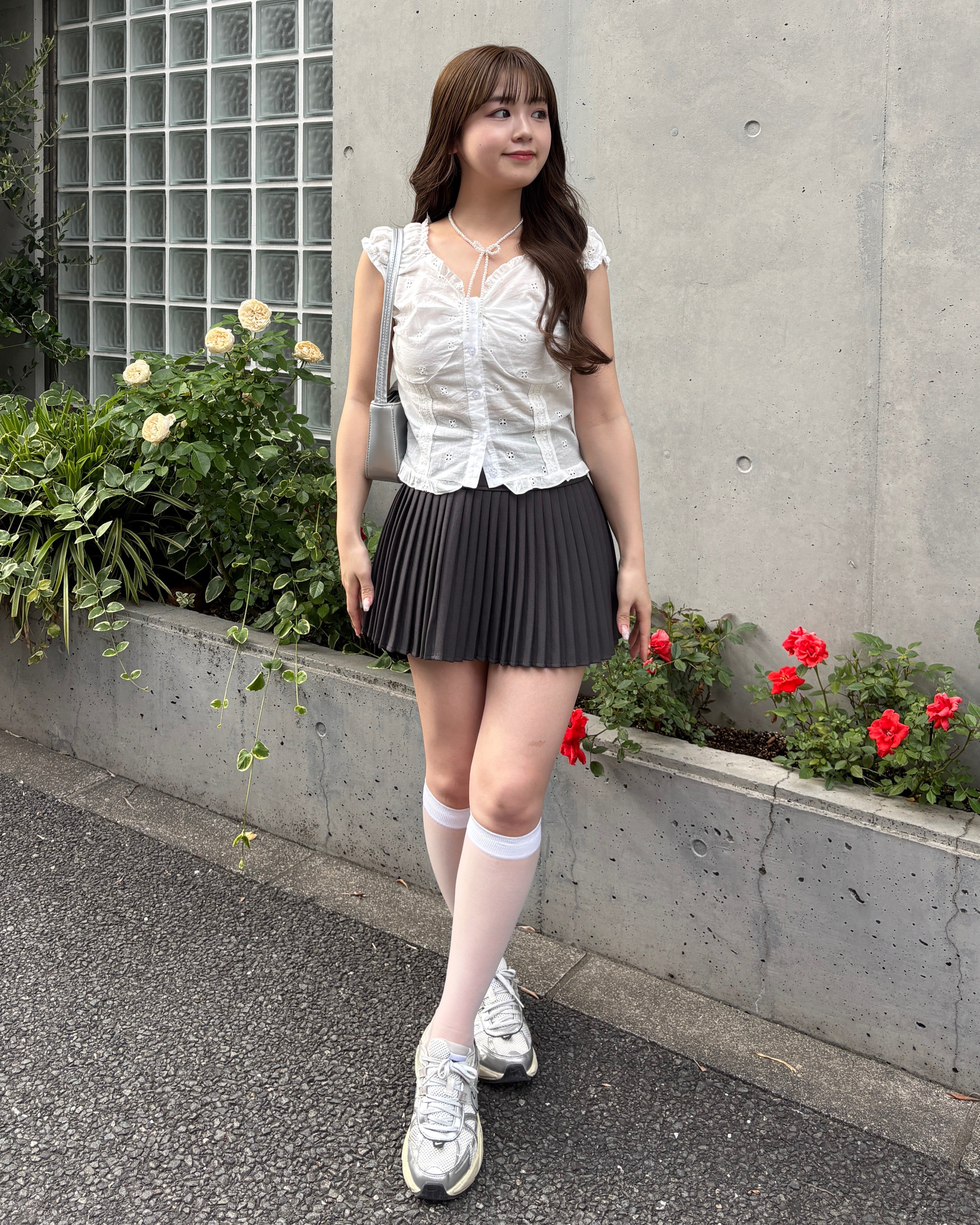 棉花褶皺上衣
