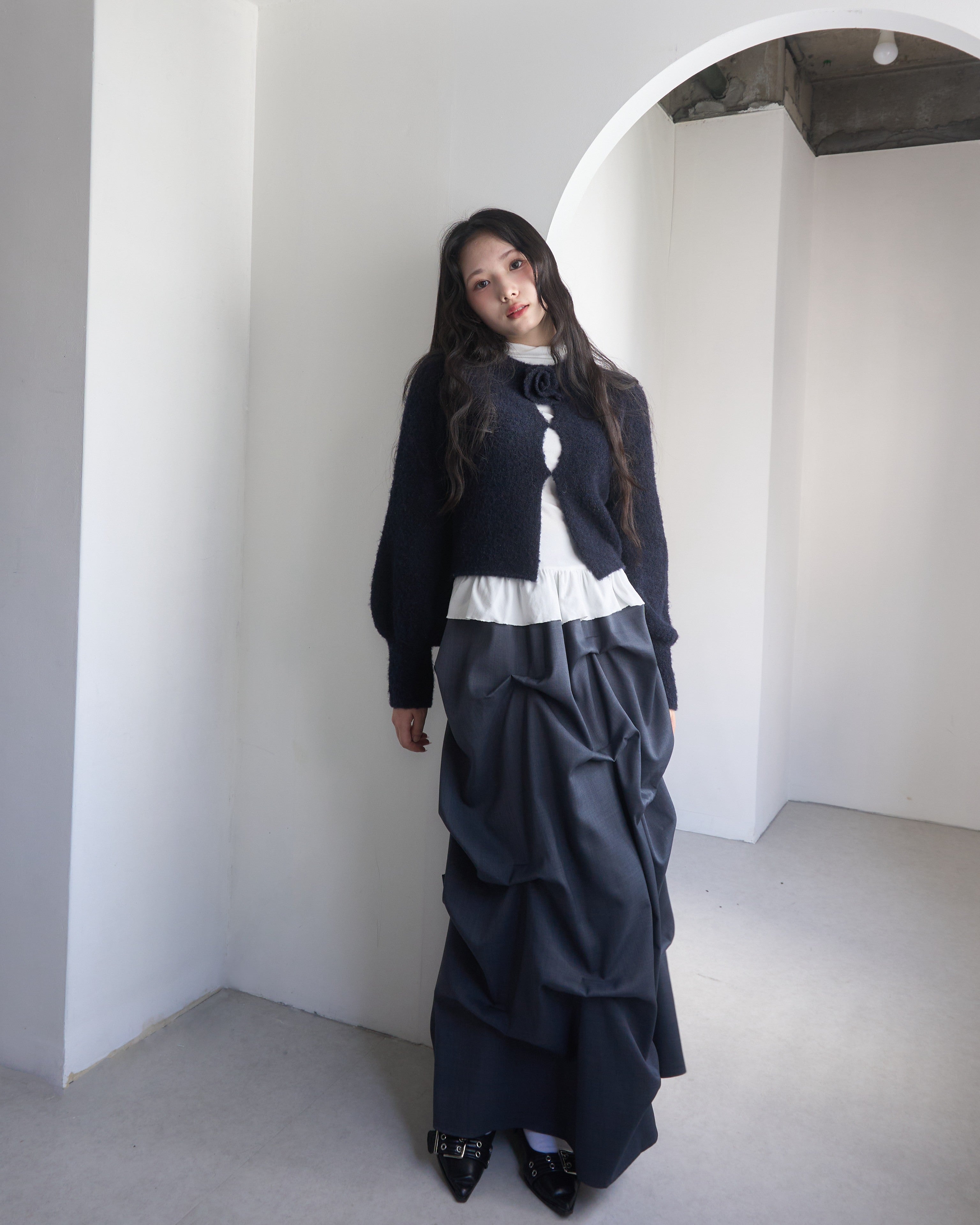 Random tuck skirt