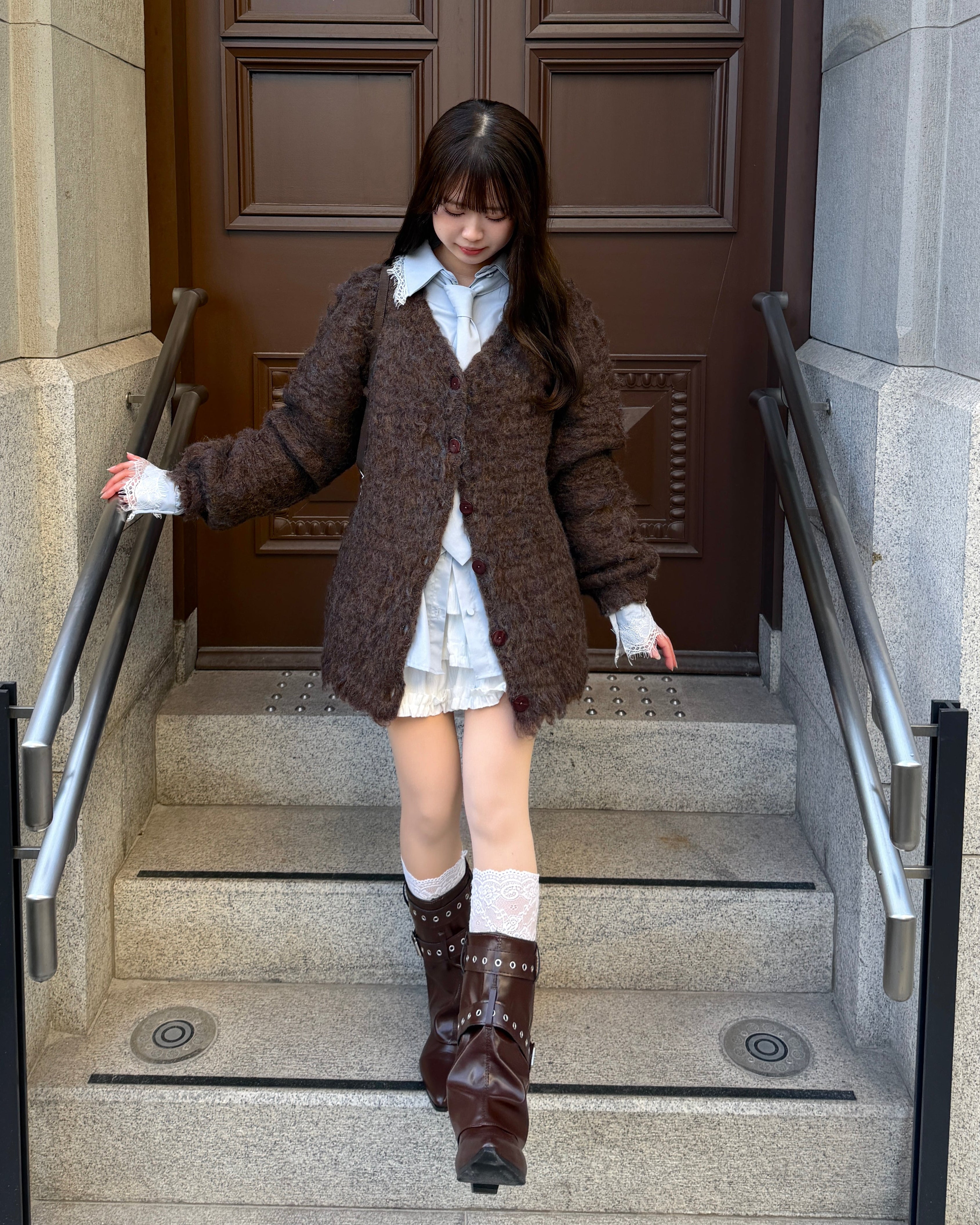 【一部予約】ネクタイセットレースドッキングシャツ