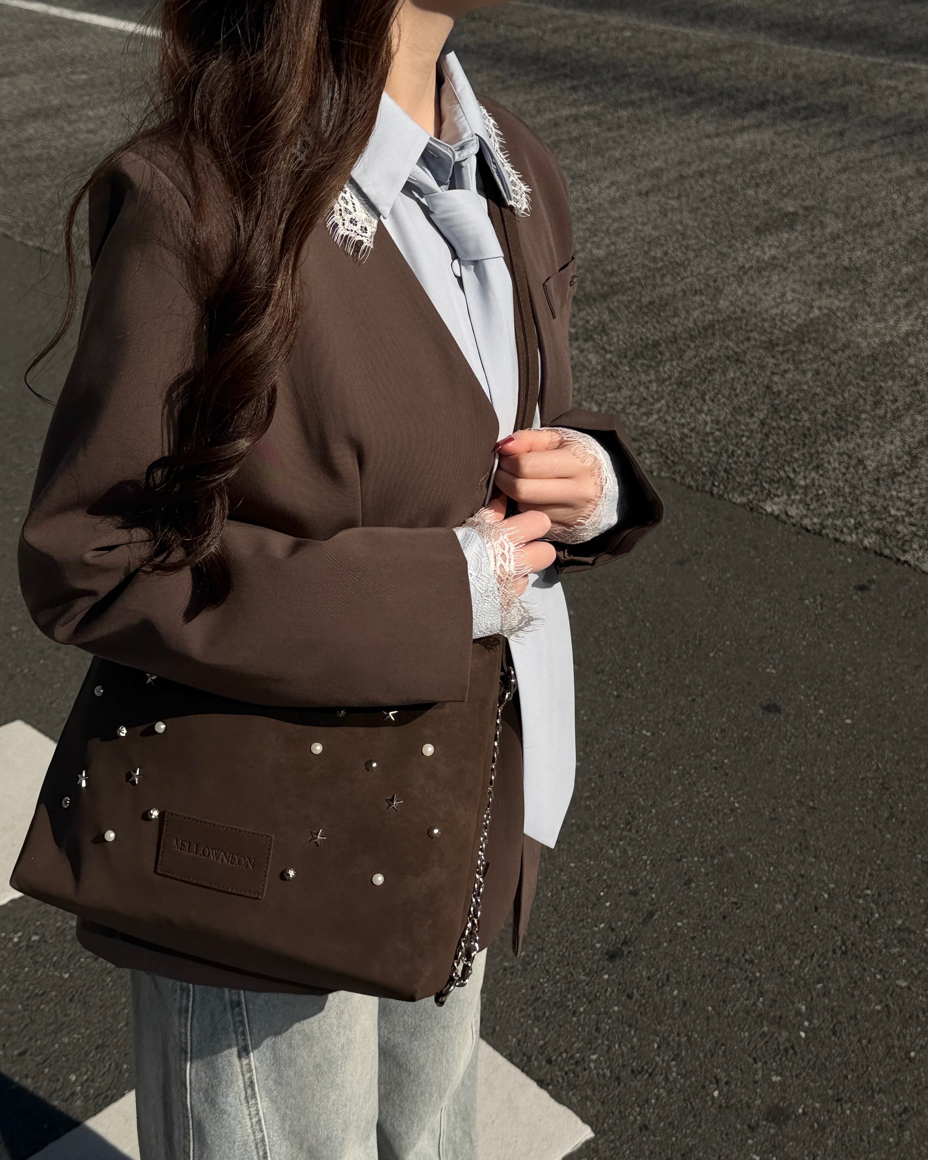 【予約】ネクタイセットレースドッキングシャツ