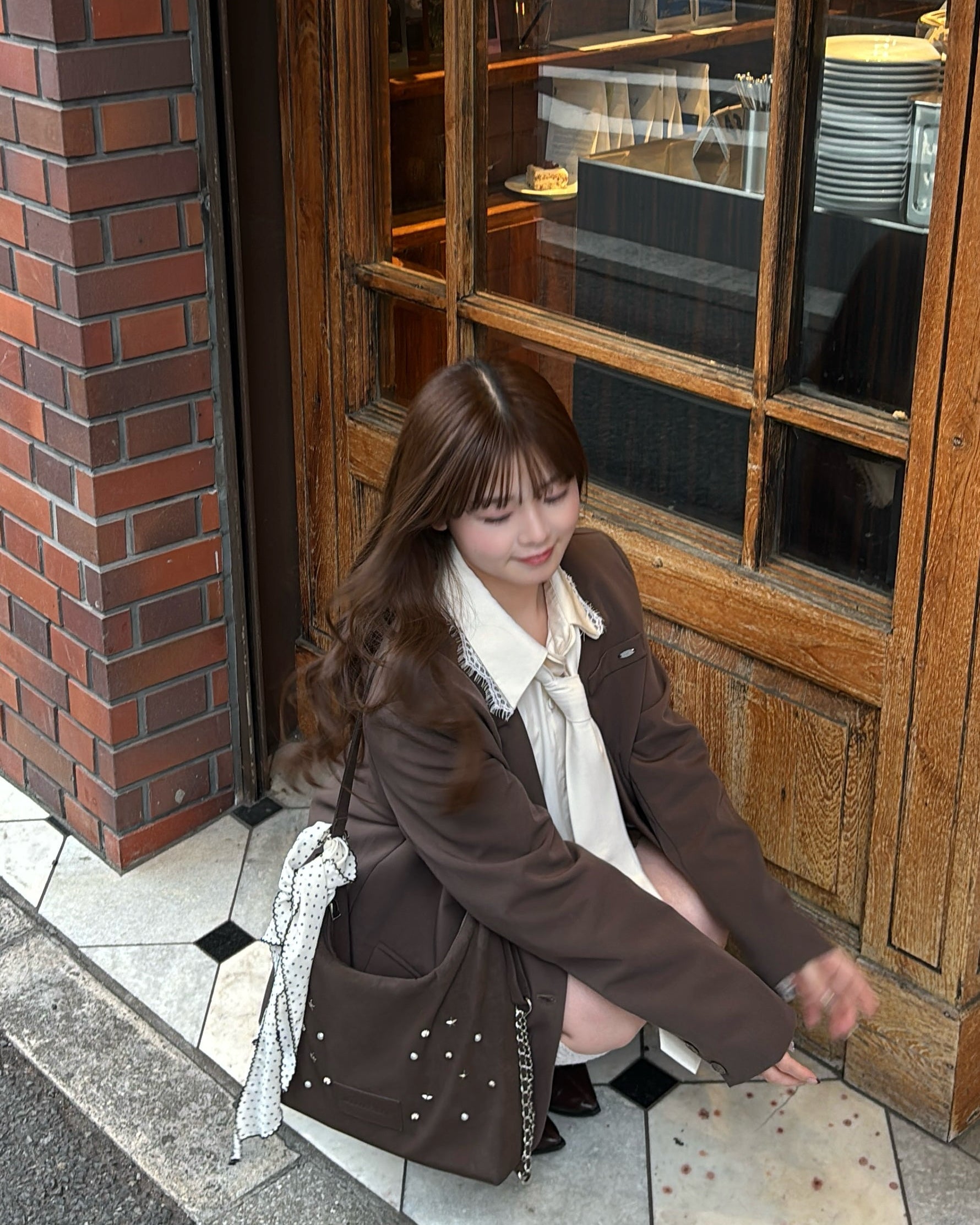 【予約】ネクタイセットレースドッキングシャツ