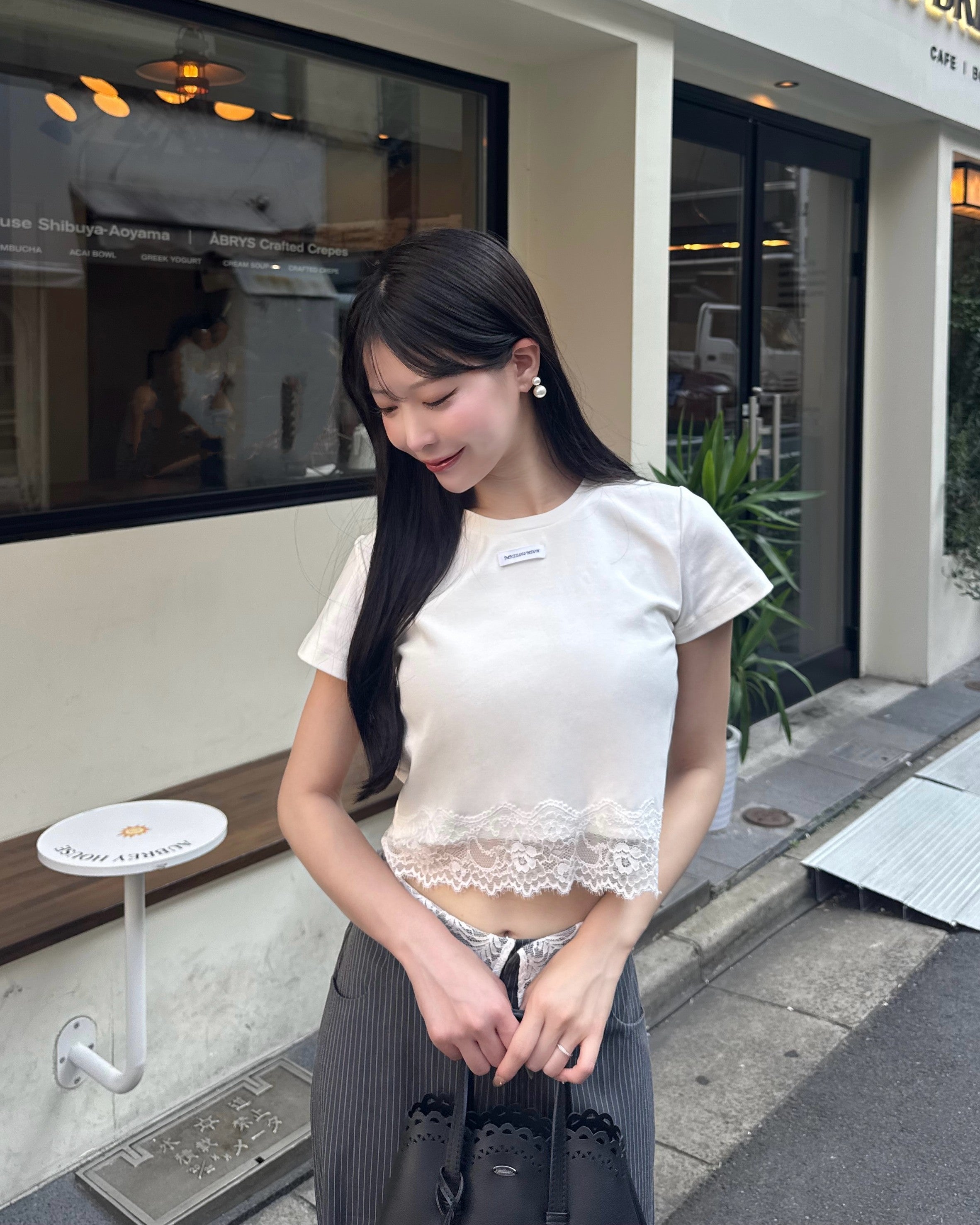 【一部予約】レースヘムＴシャツ