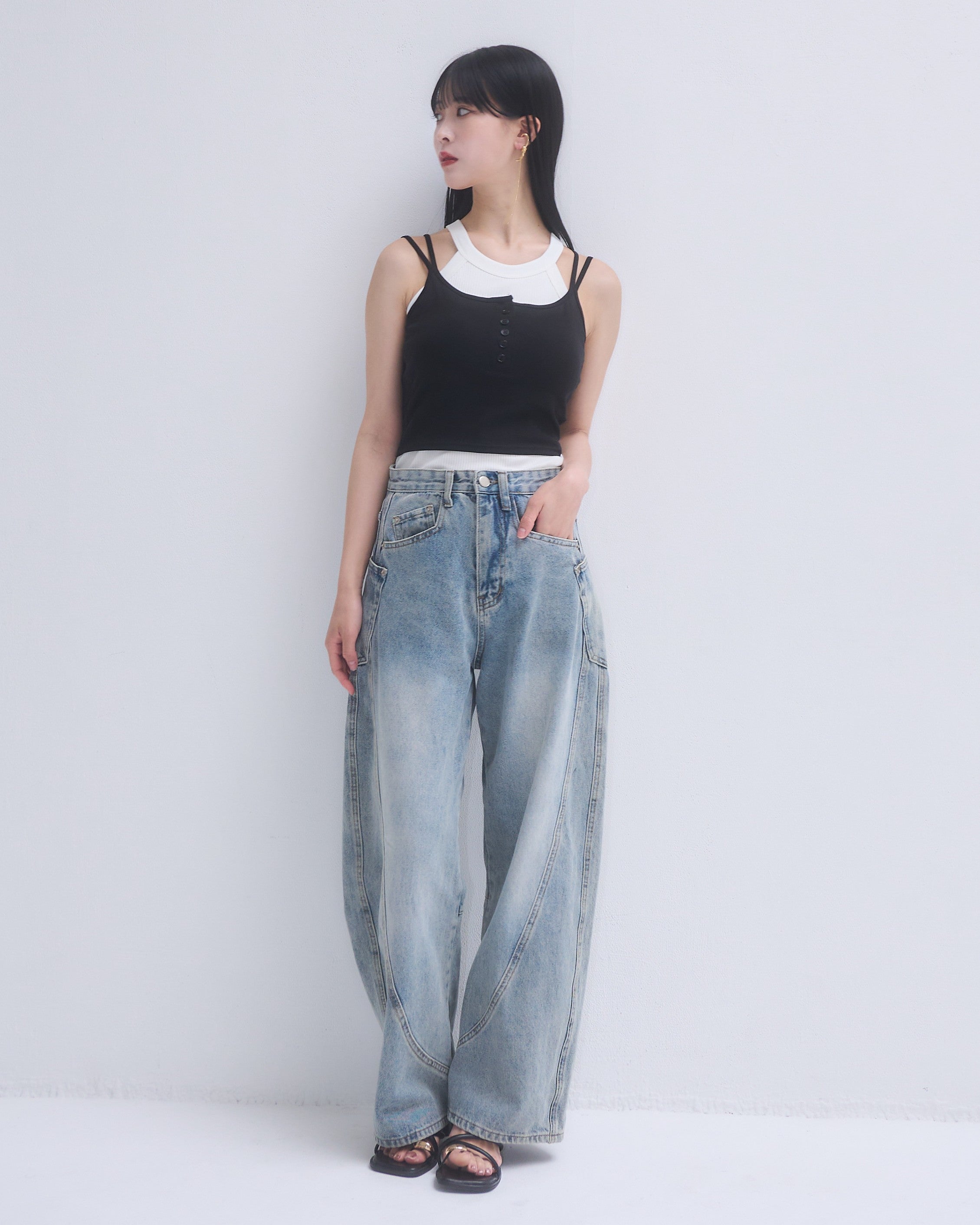 model:164cm/ライトブルーM