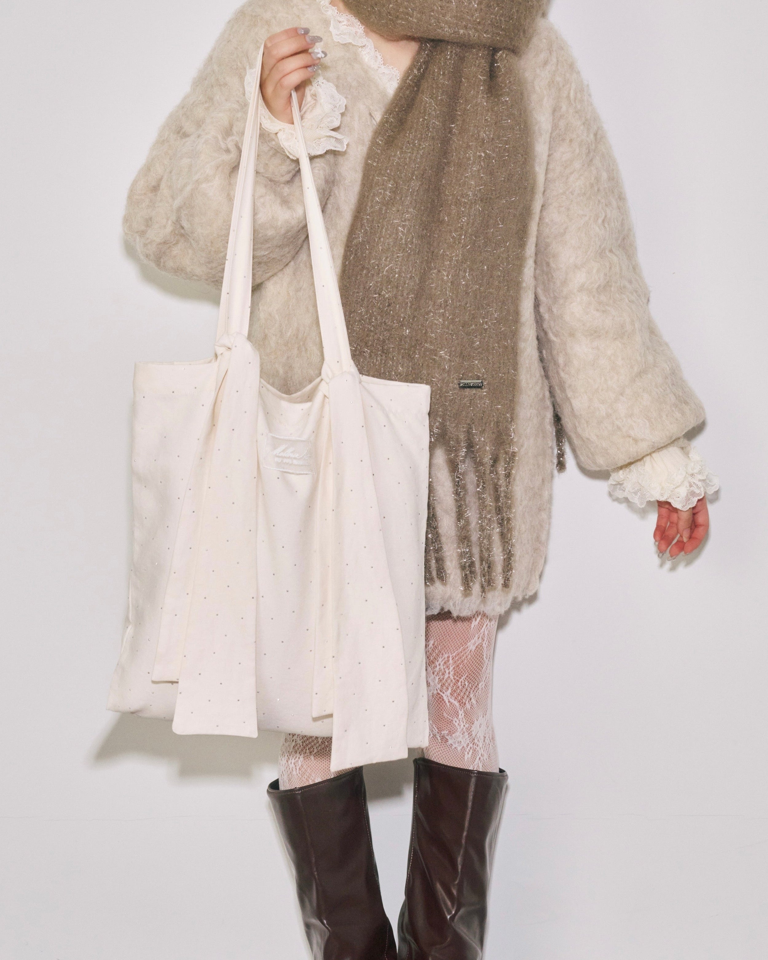 Bijou ribbon tote bag