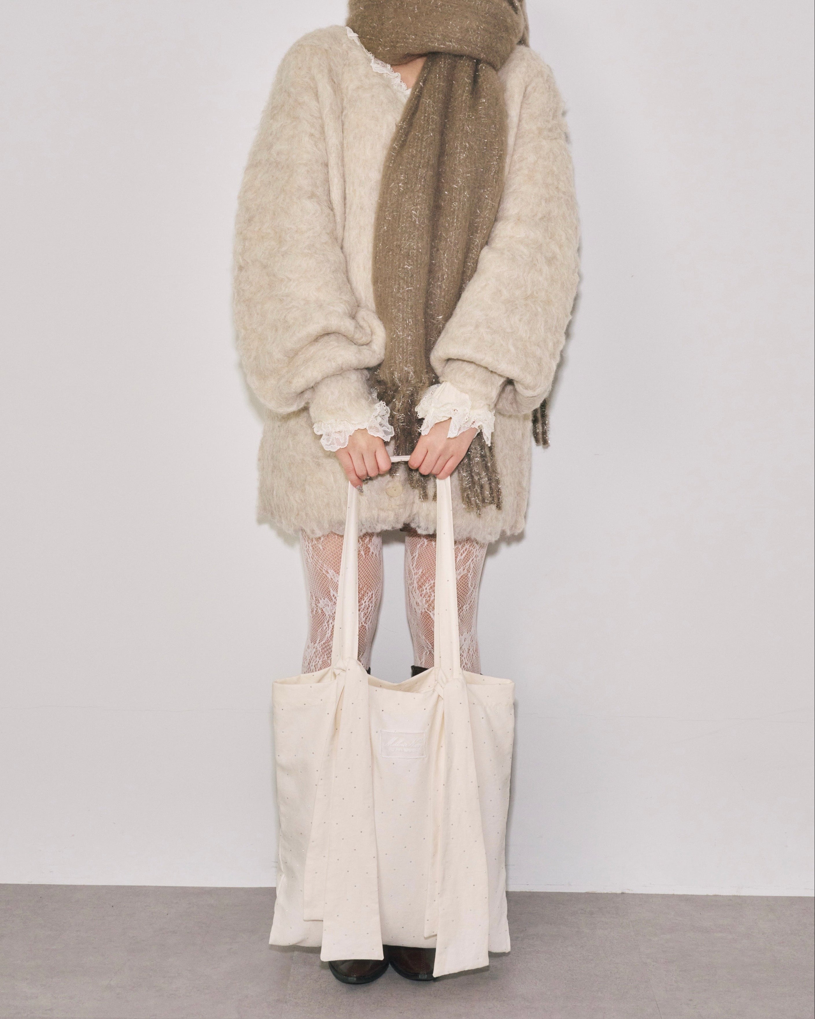 Bijou ribbon tote bag