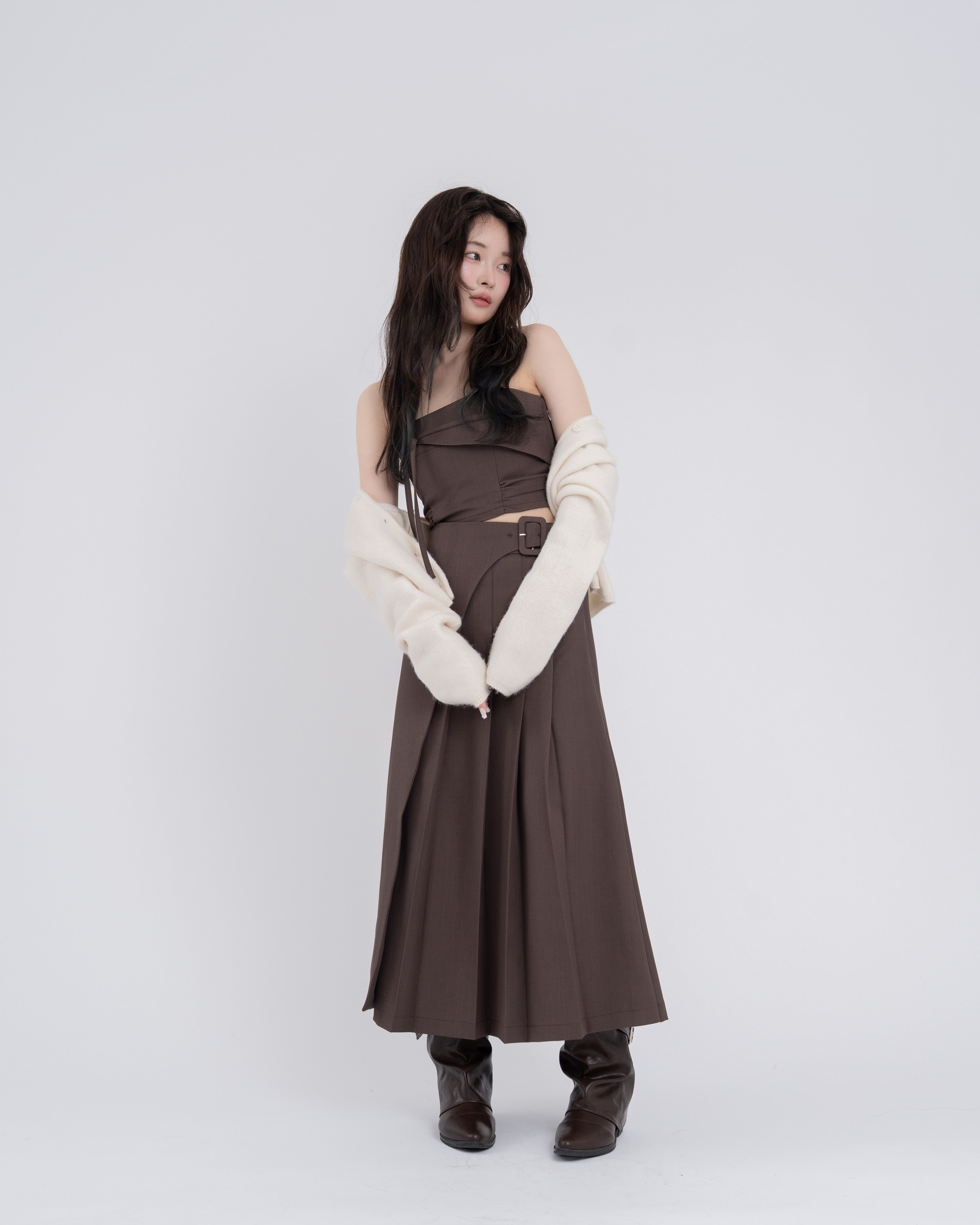 ビスチェプリーツスカートセットアップ