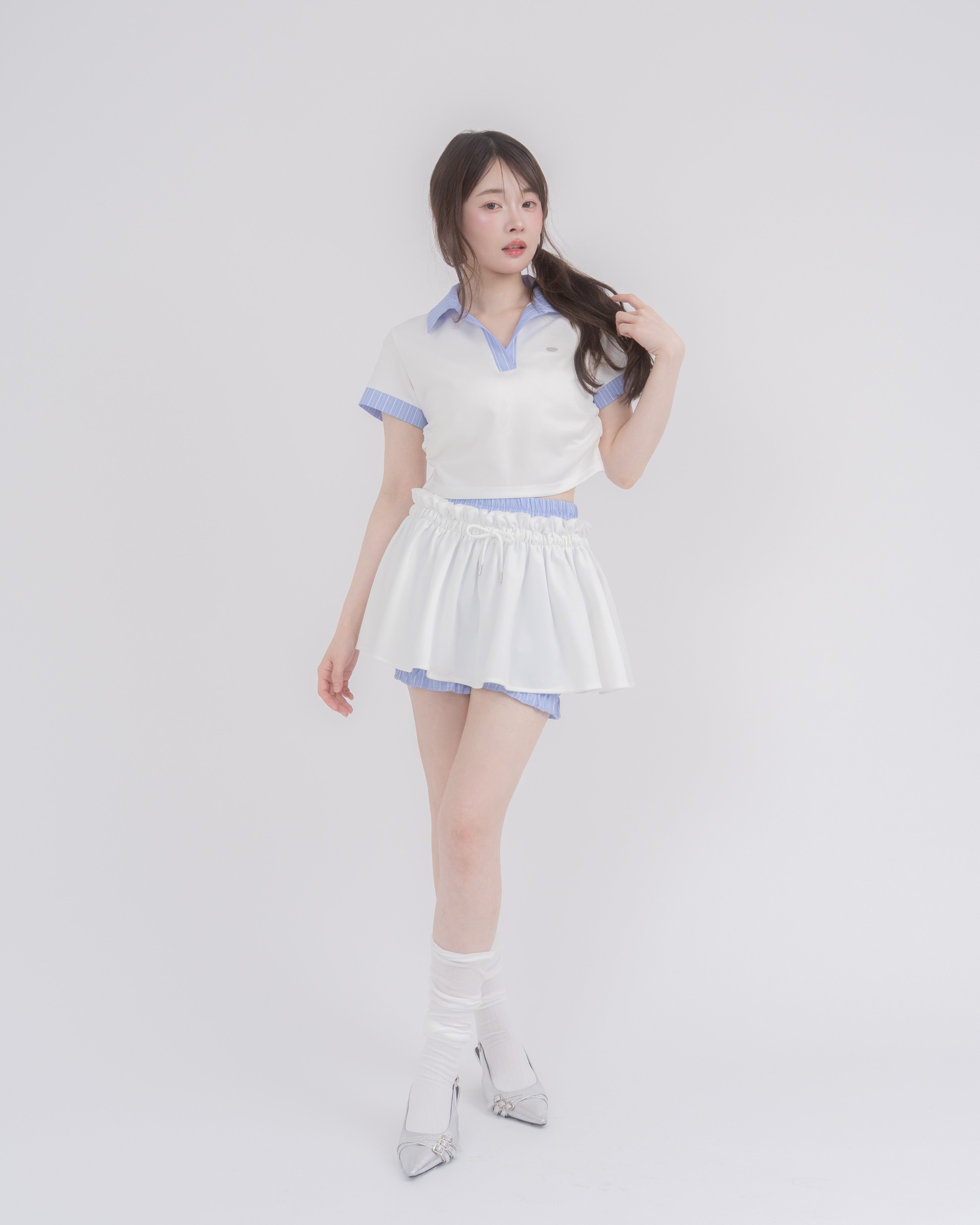 【予約】ダブルウエストスカート&ポロセットアップ