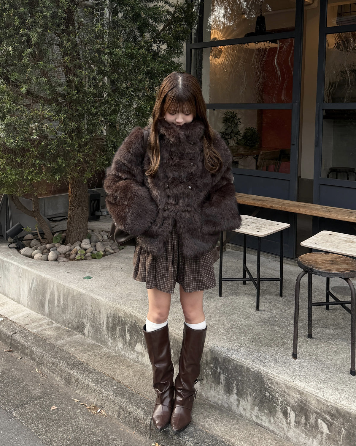 チェックシャツワンピースセット