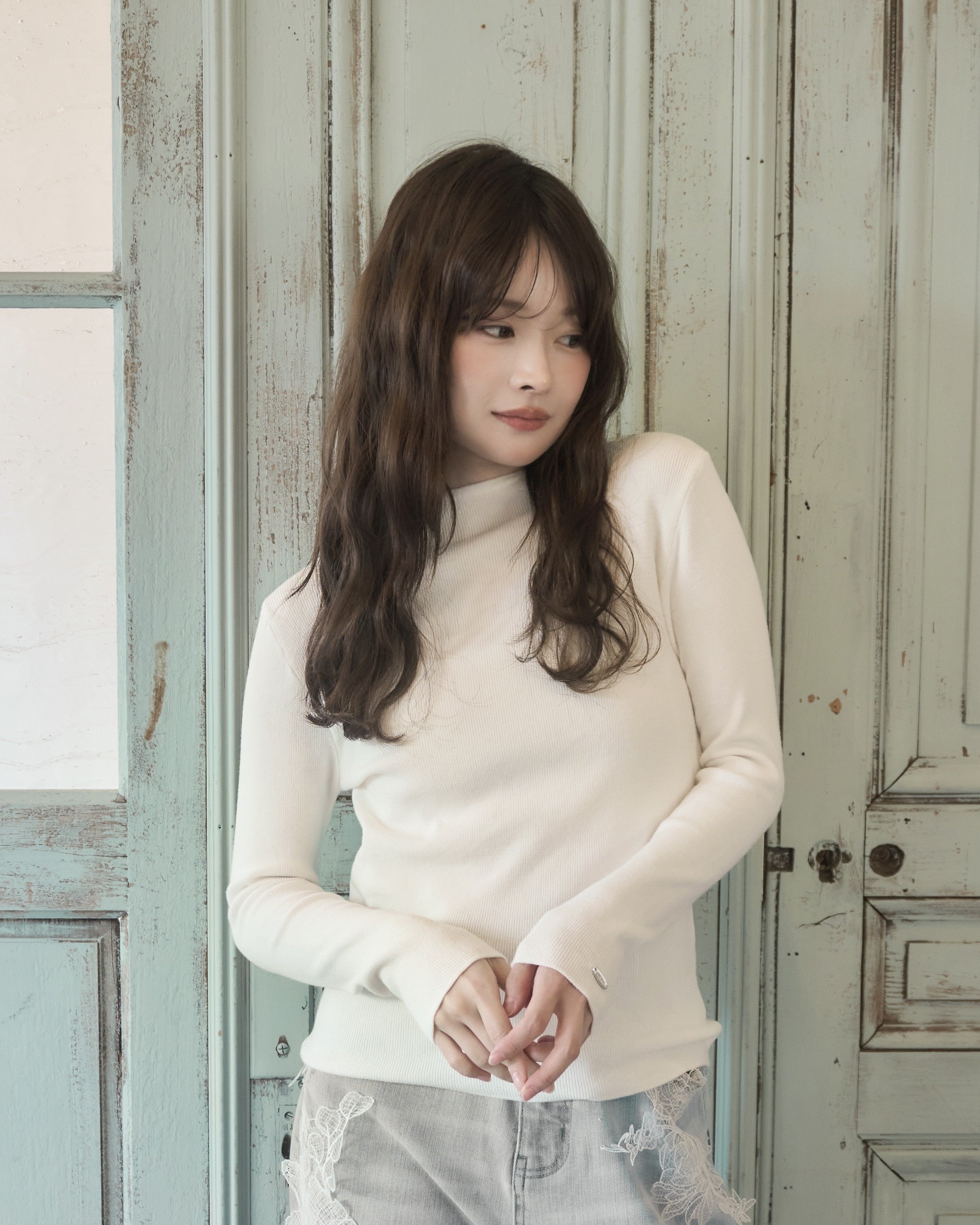 model:162cm/アイボリー