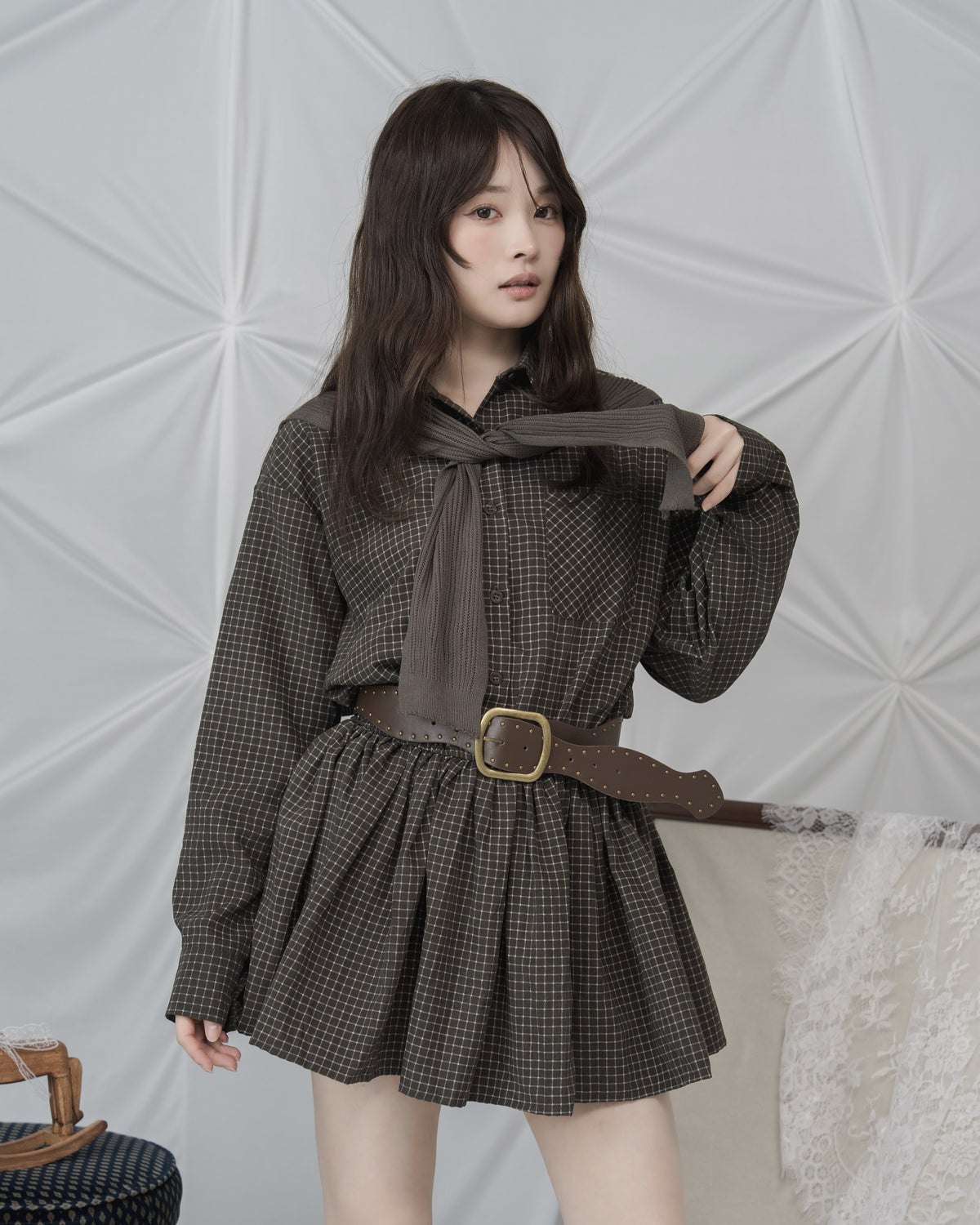 model:162cm/カーキ