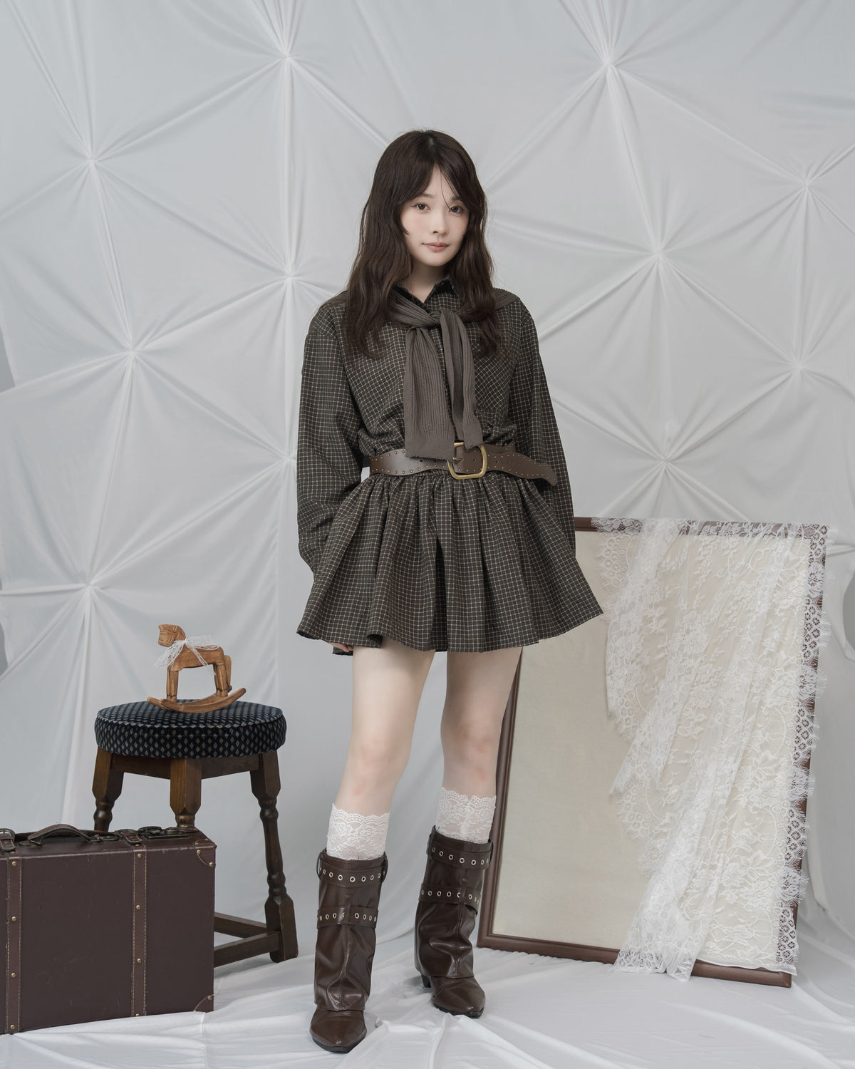 model:162cm/カーキ