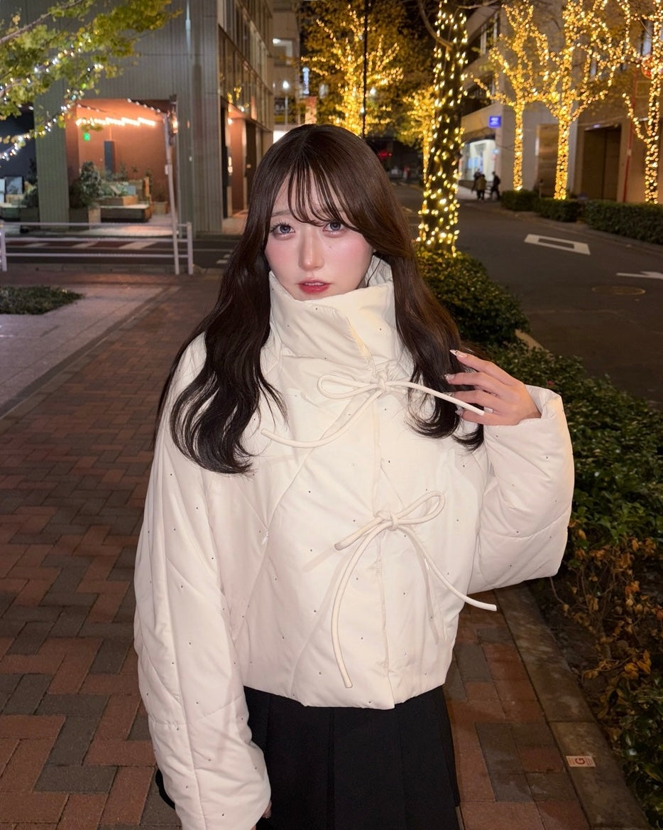 2wayビジューリボンキルティングコート｜MELLOWNEON (メロウネオン