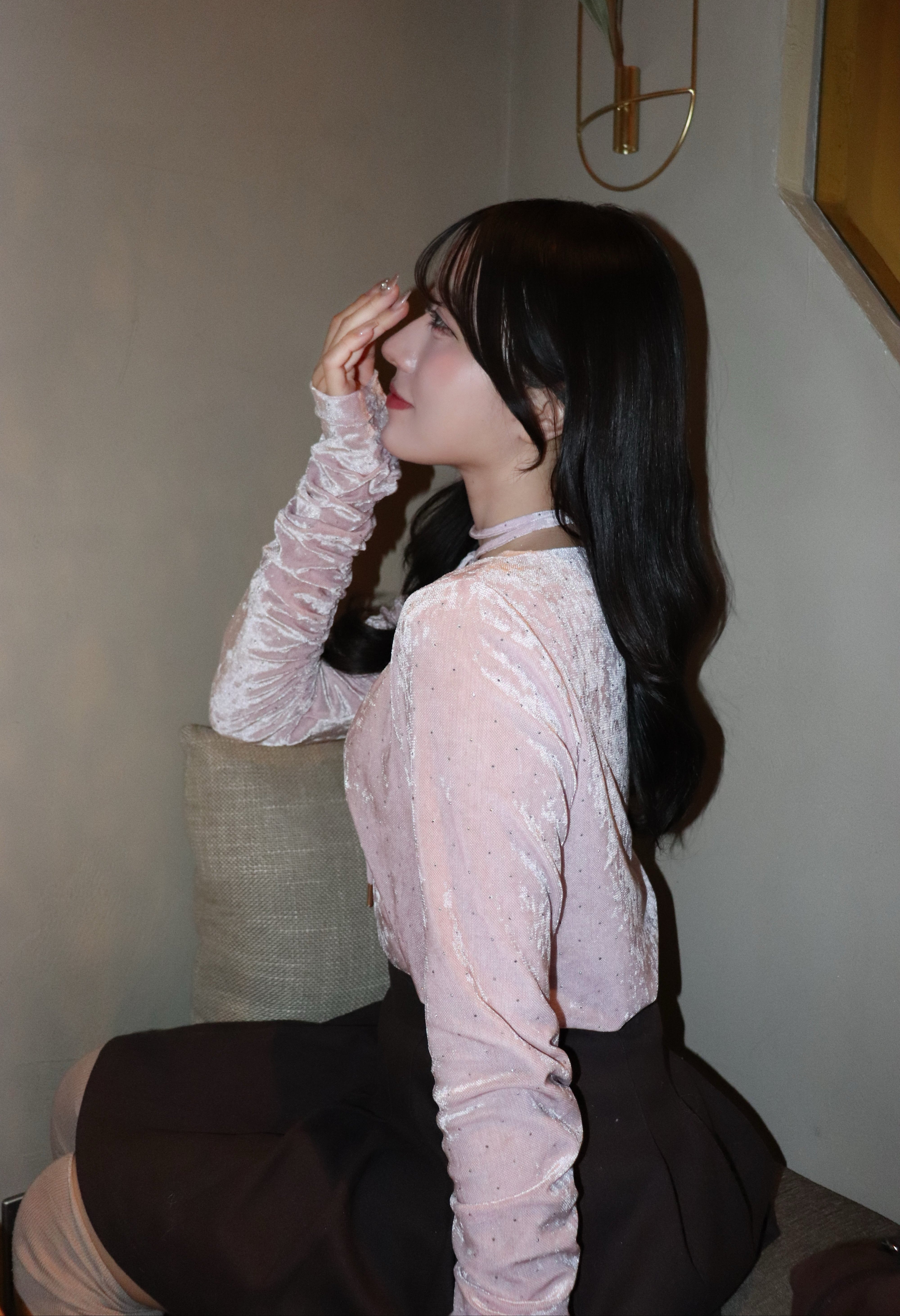 シアーベロアビジュートップス