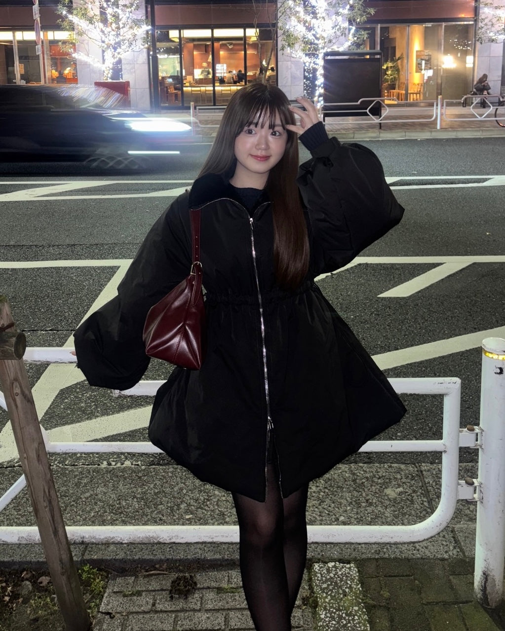 3wayドロスト中綿ダウンコート