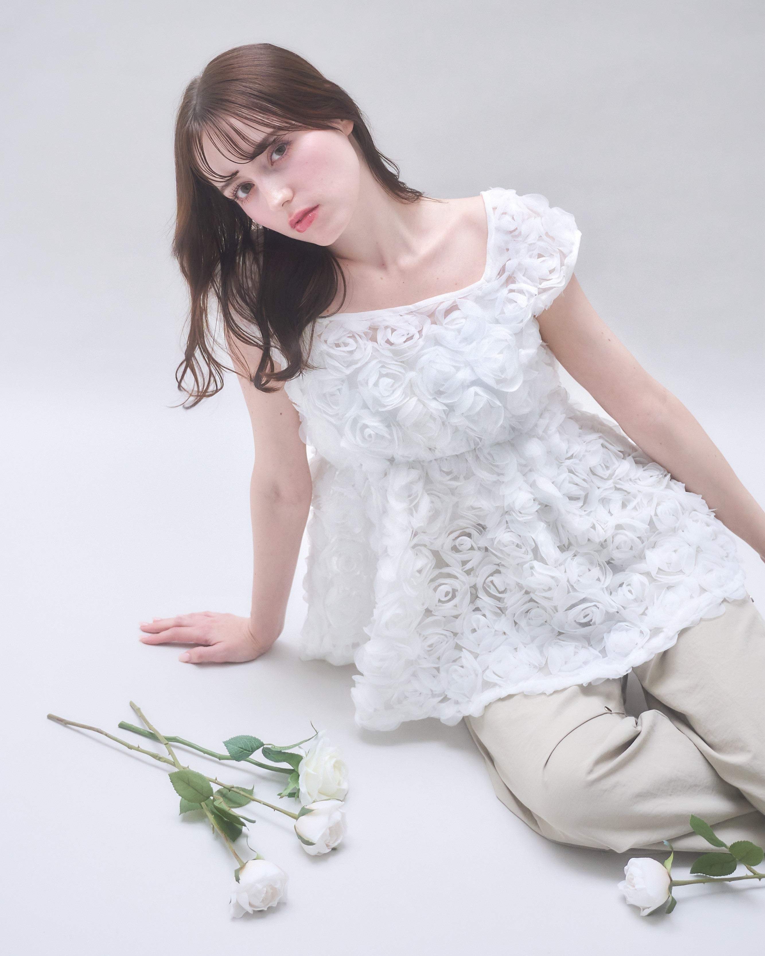 model:160cm/オフホワイト