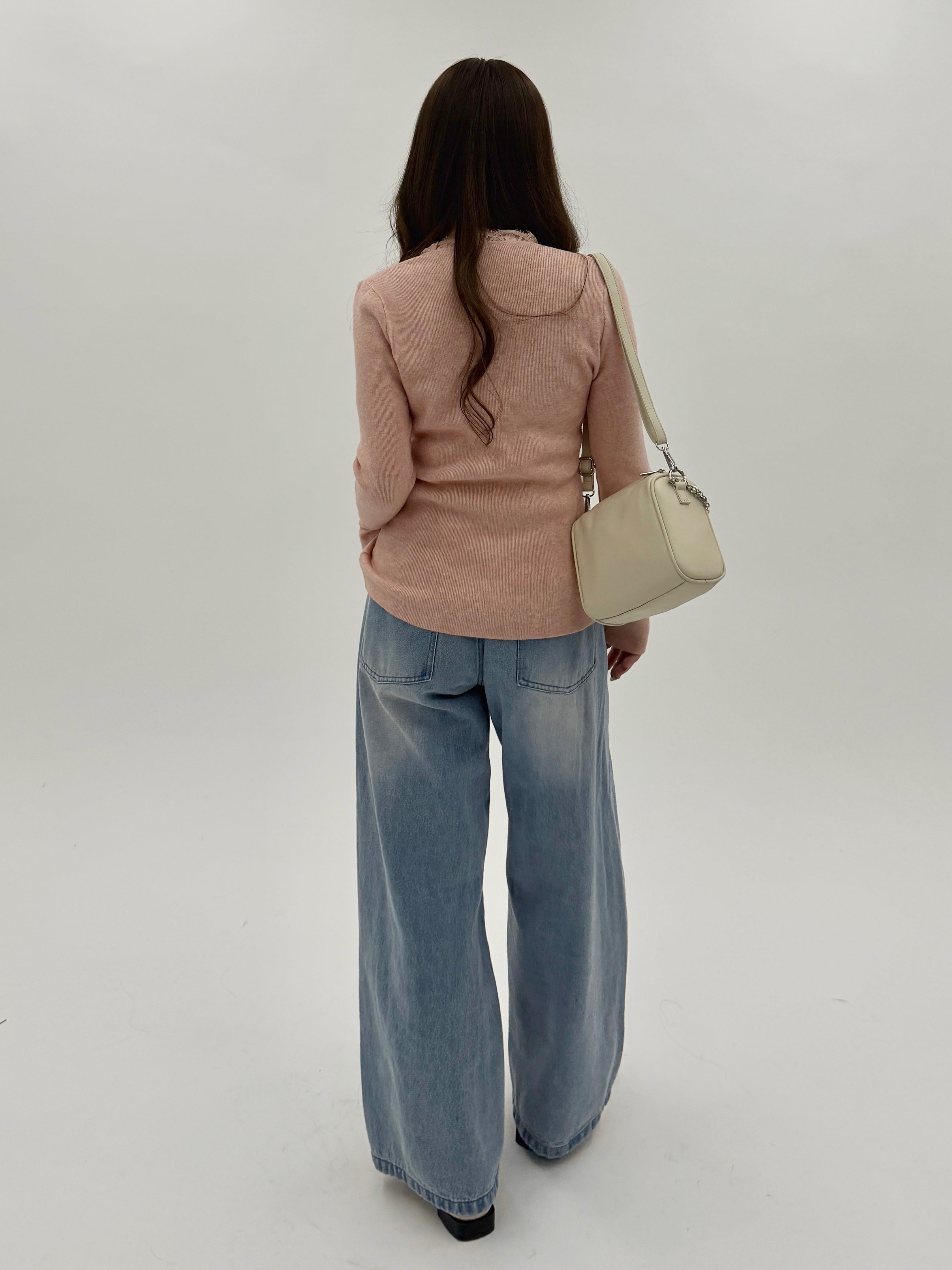 【一部予約】ウェーブラインカーブデニムパンツ